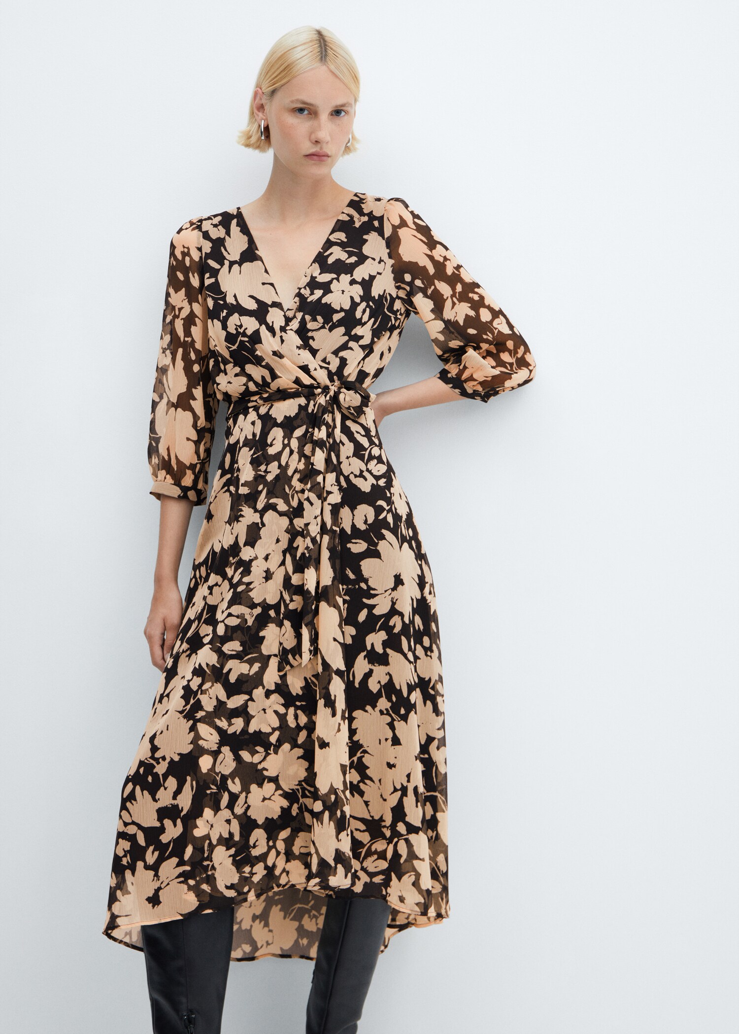 Flowy flower printed dress