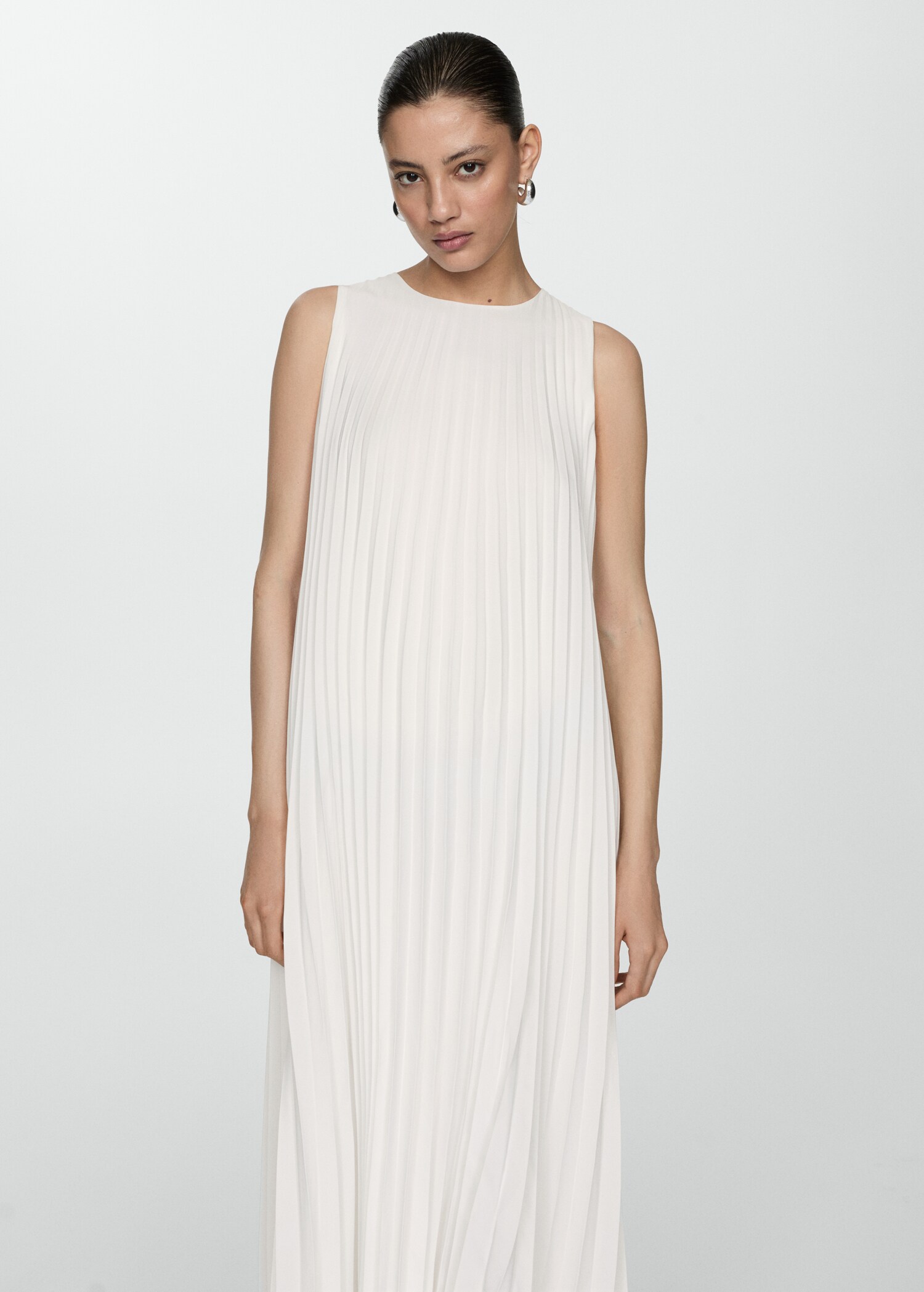 Pleated A-line dress