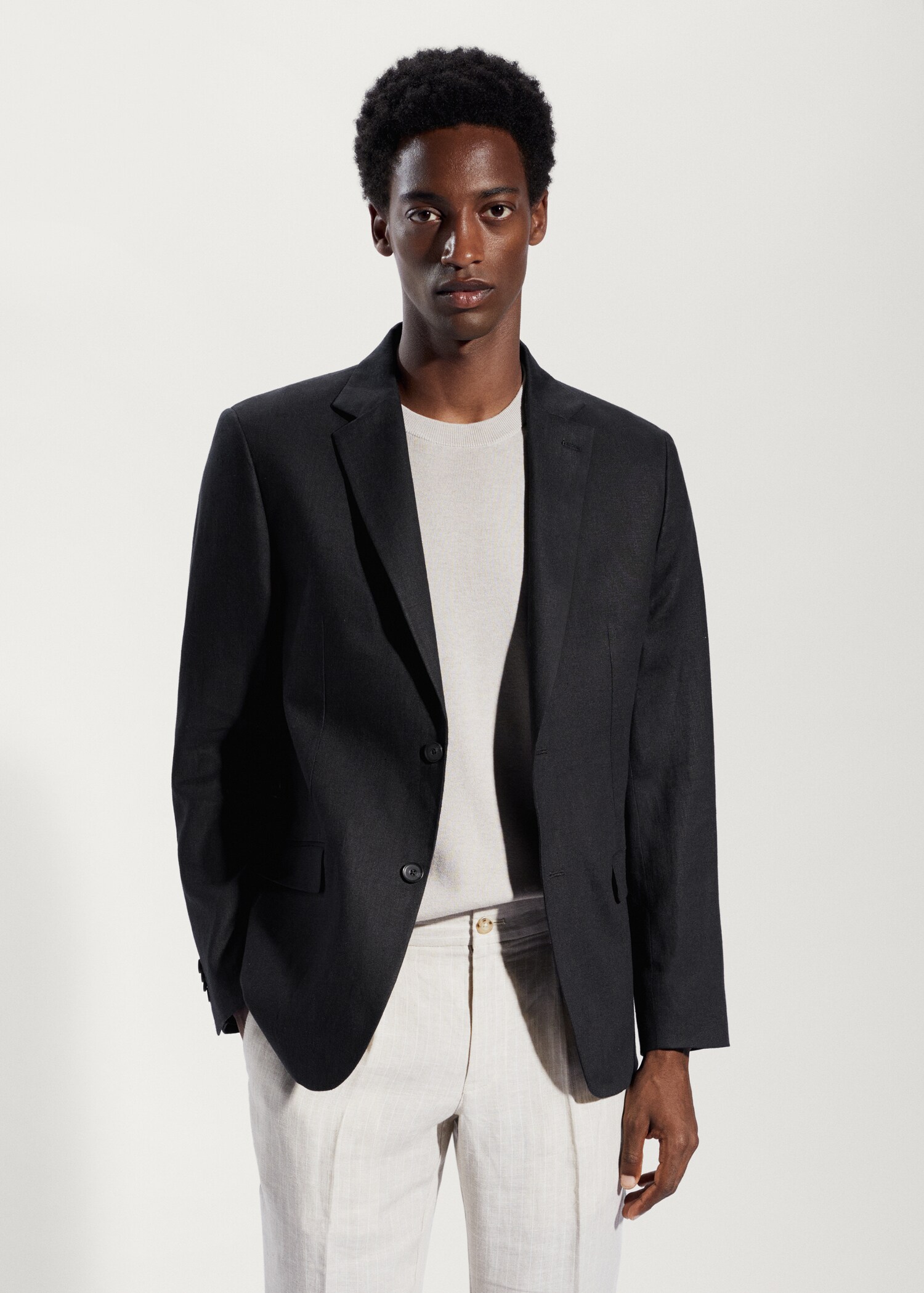 100% linen slim fit blazer