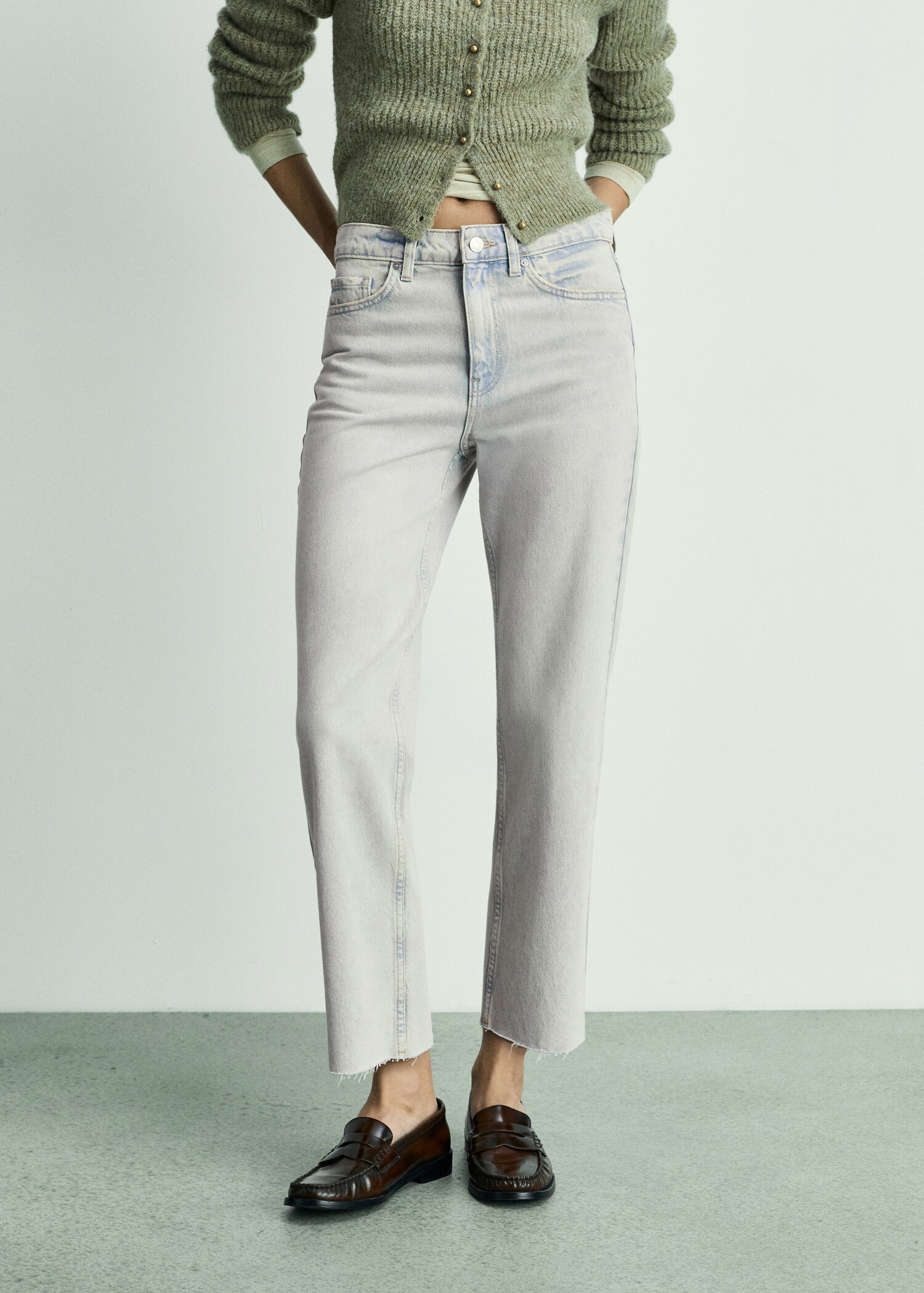 Blanca straight-fit cropped jeans