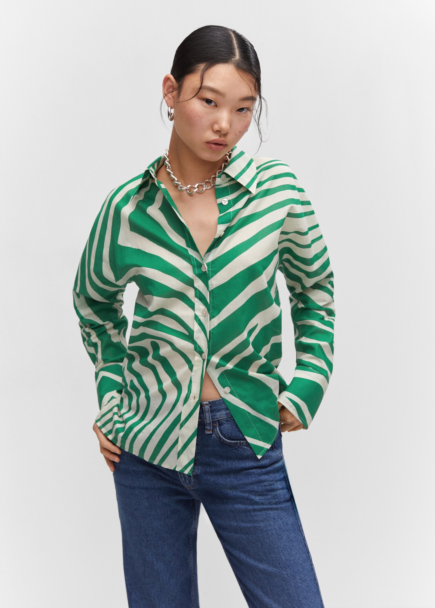 Printed cotton shirt