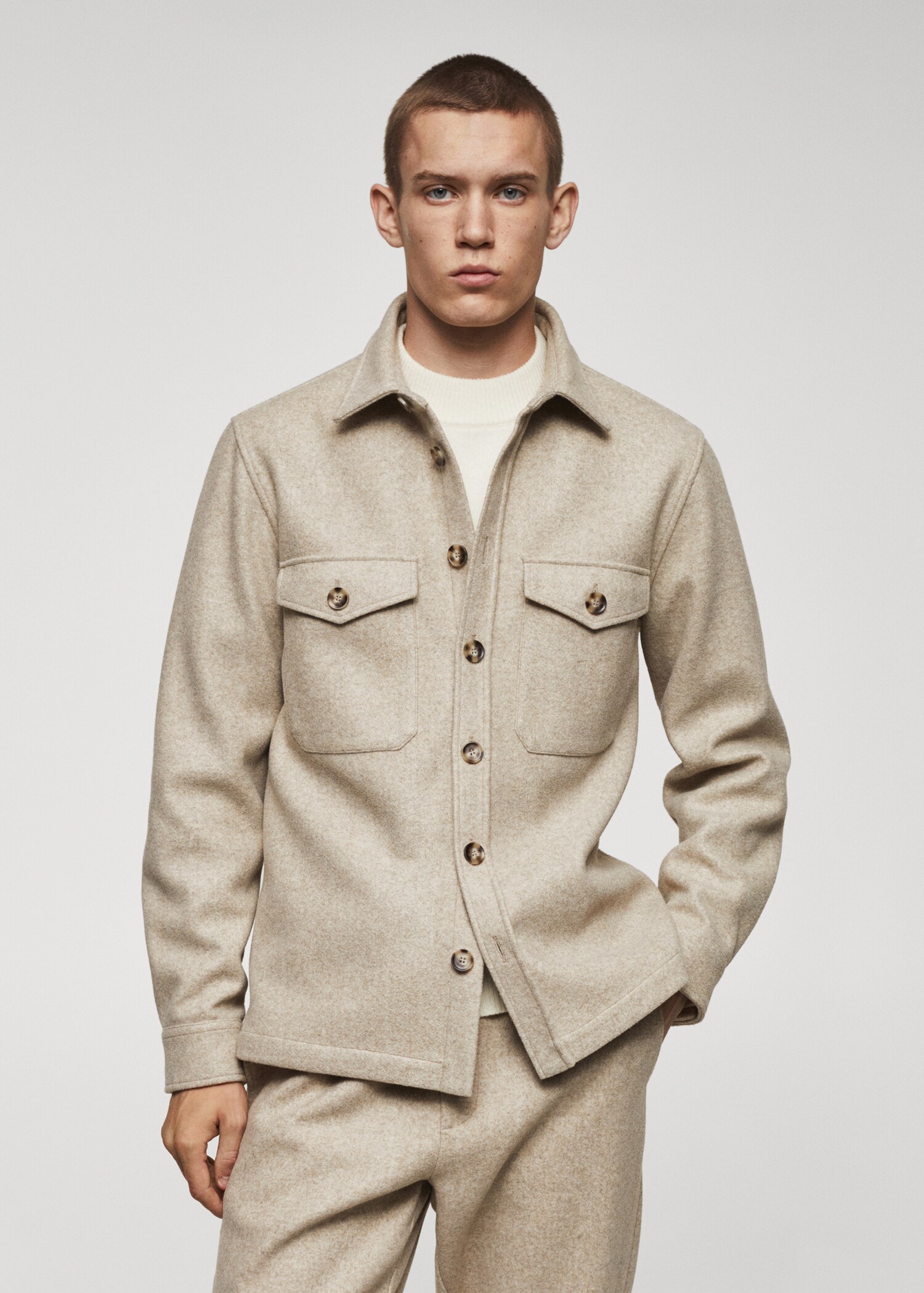 Flannel overshirt with pockets