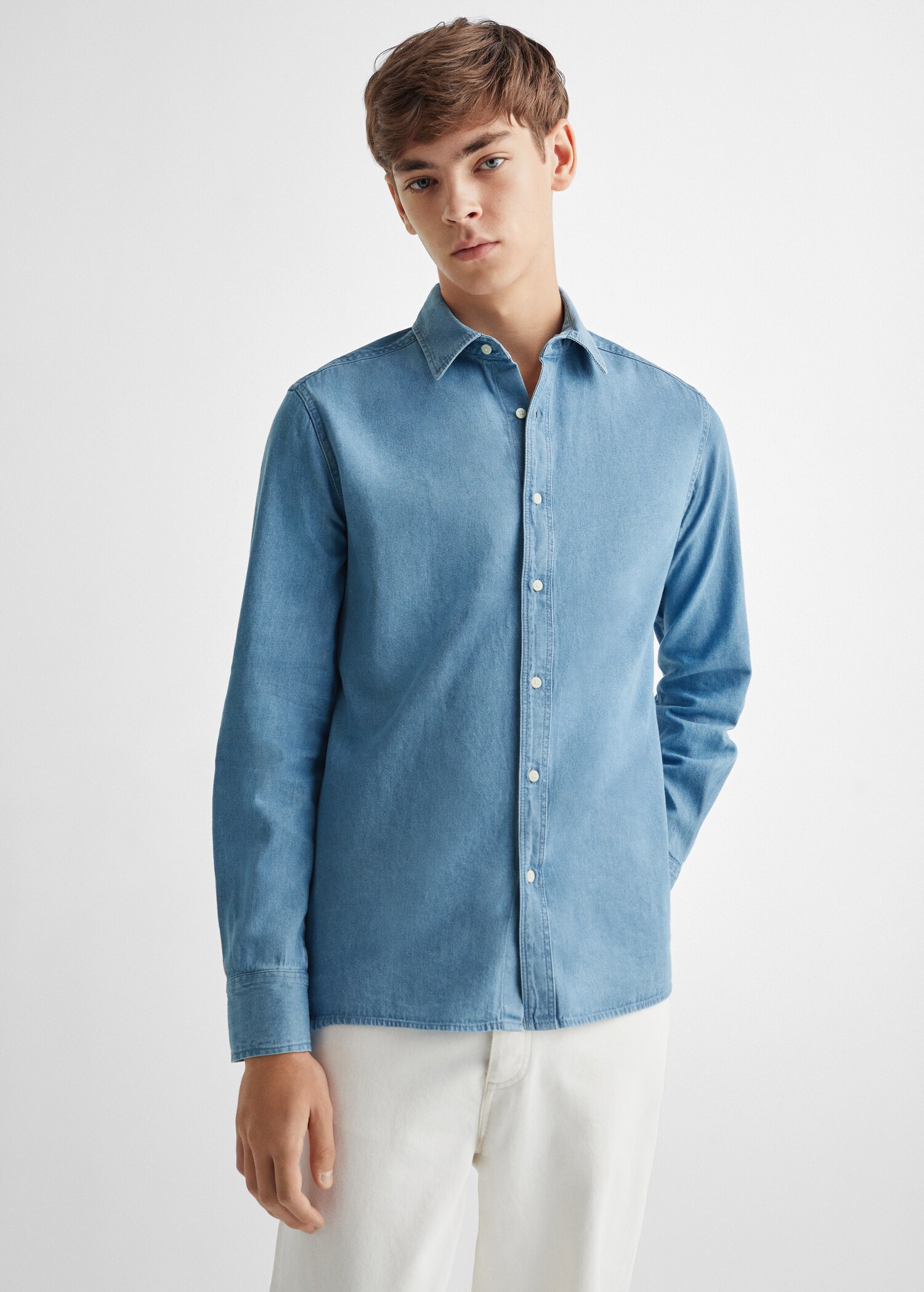 Cotton denim shirt