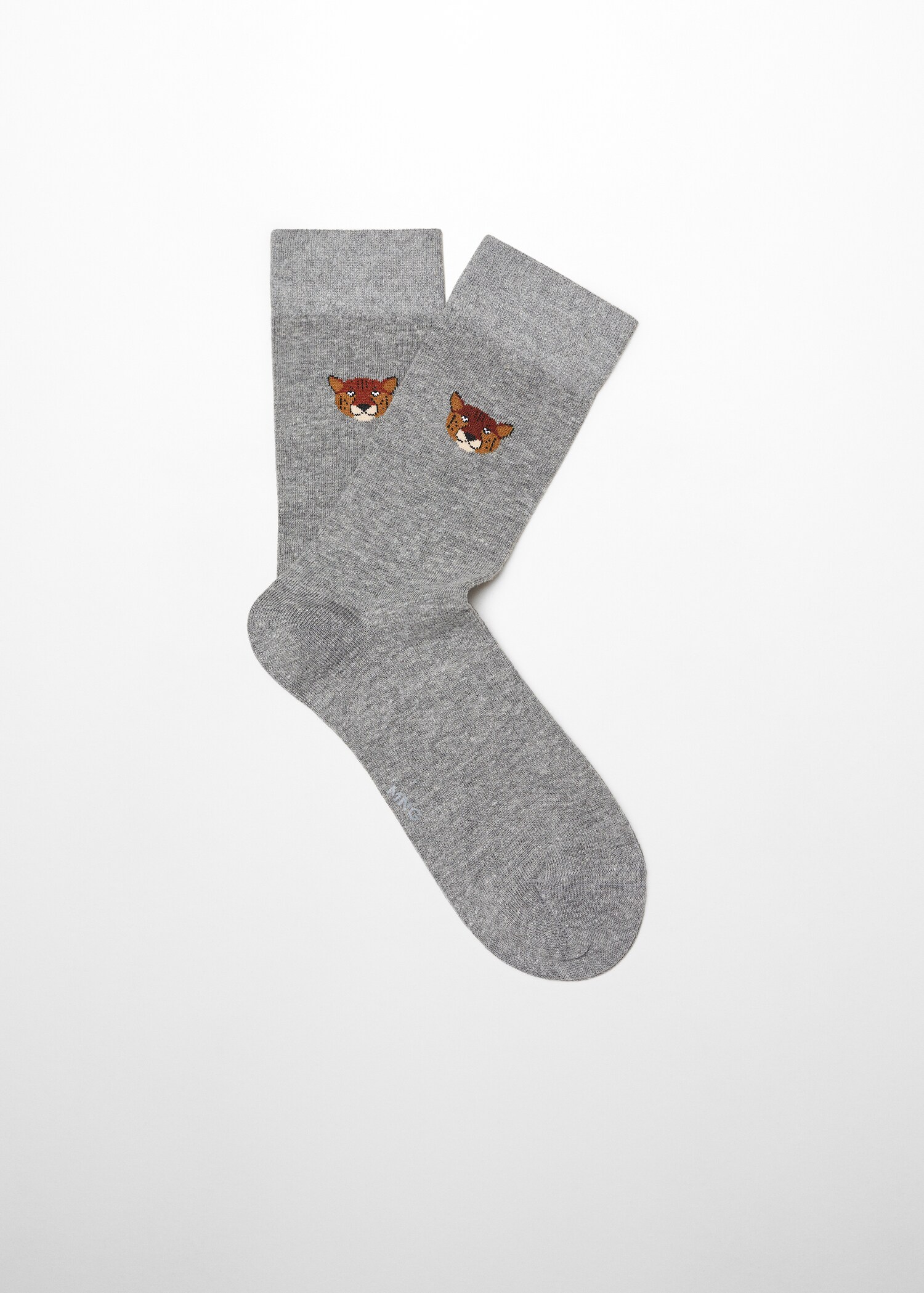 Animal embroidered cotton socks