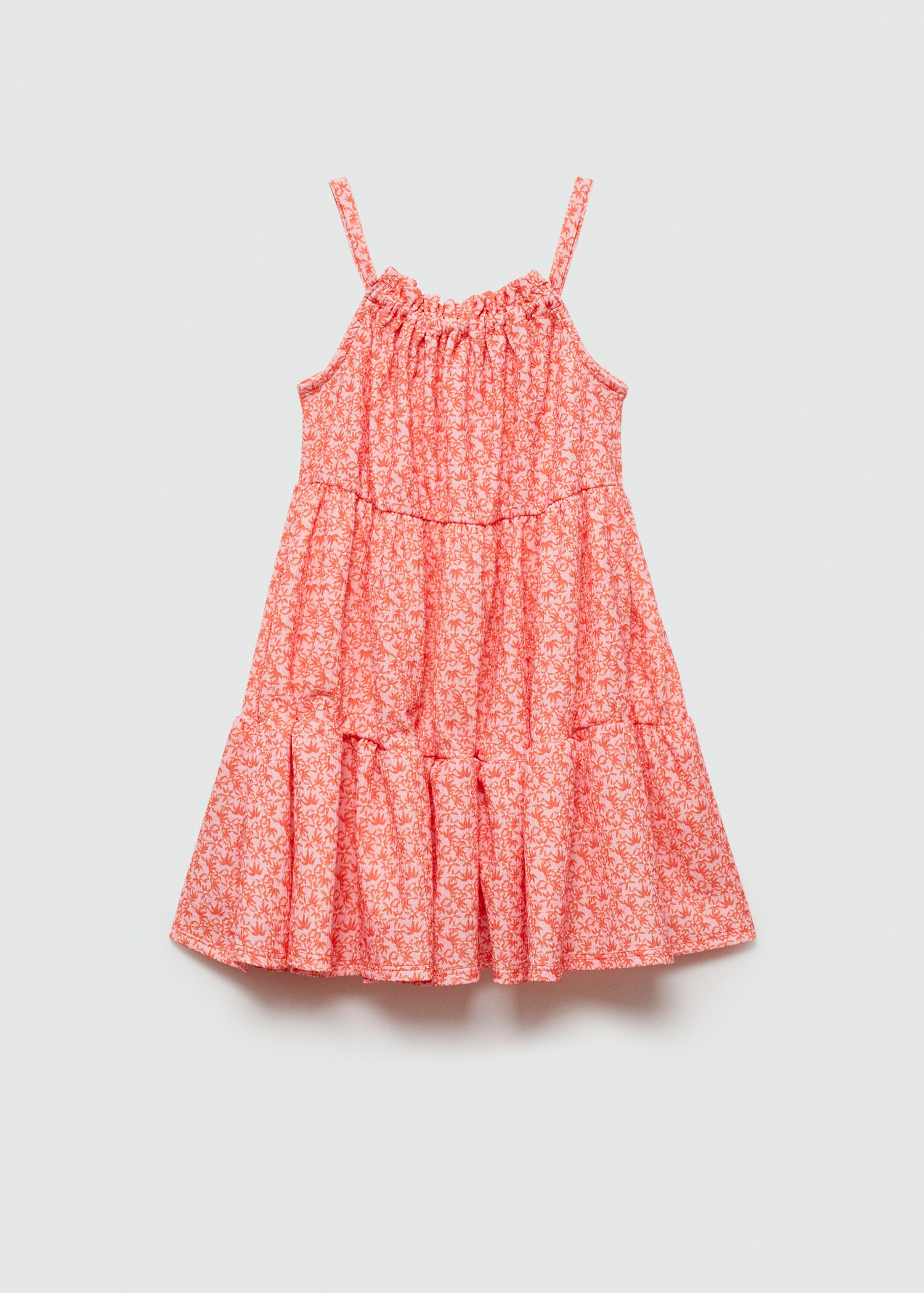 Ruffled printed dress
