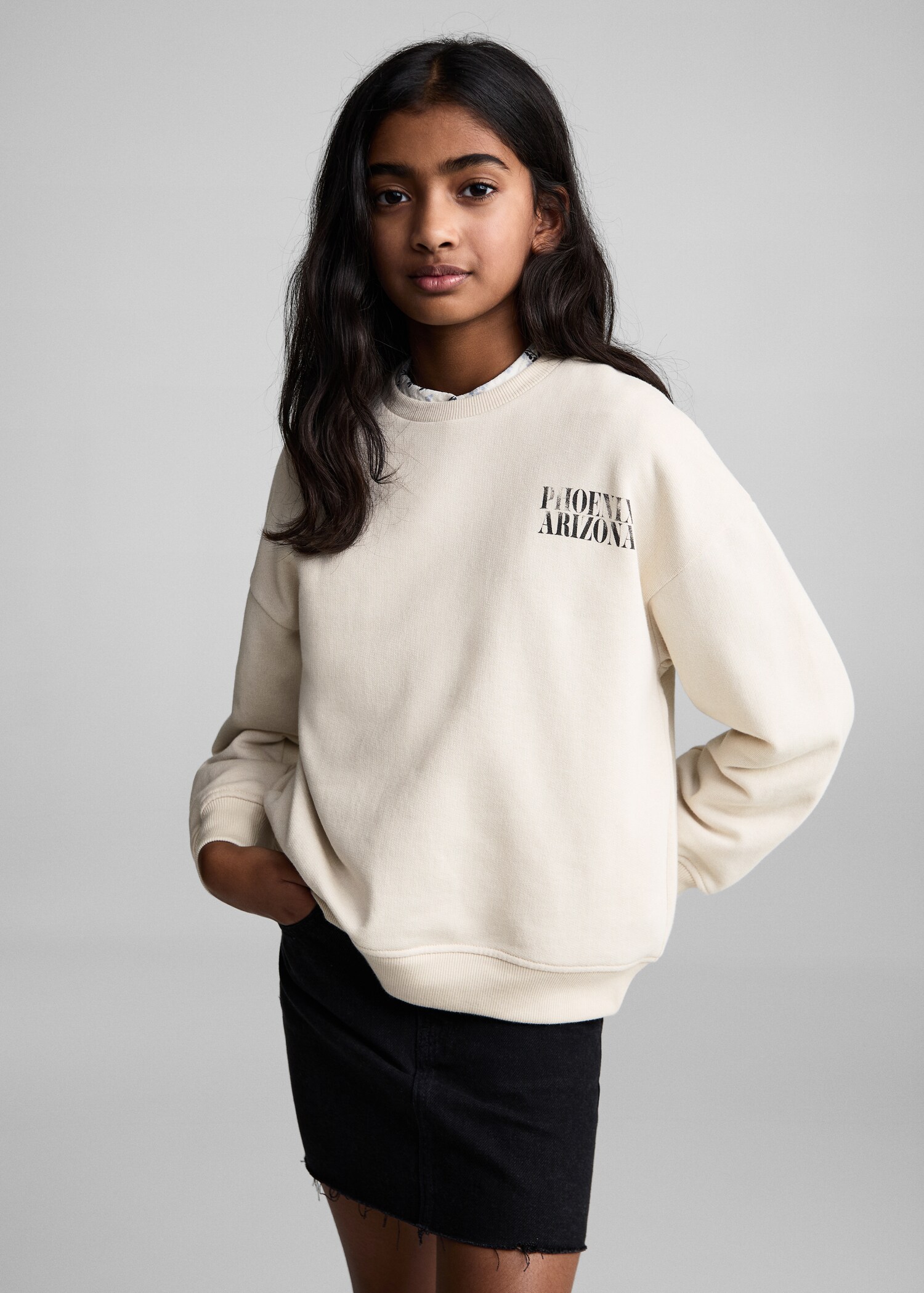 Printed cotton sweatshirt