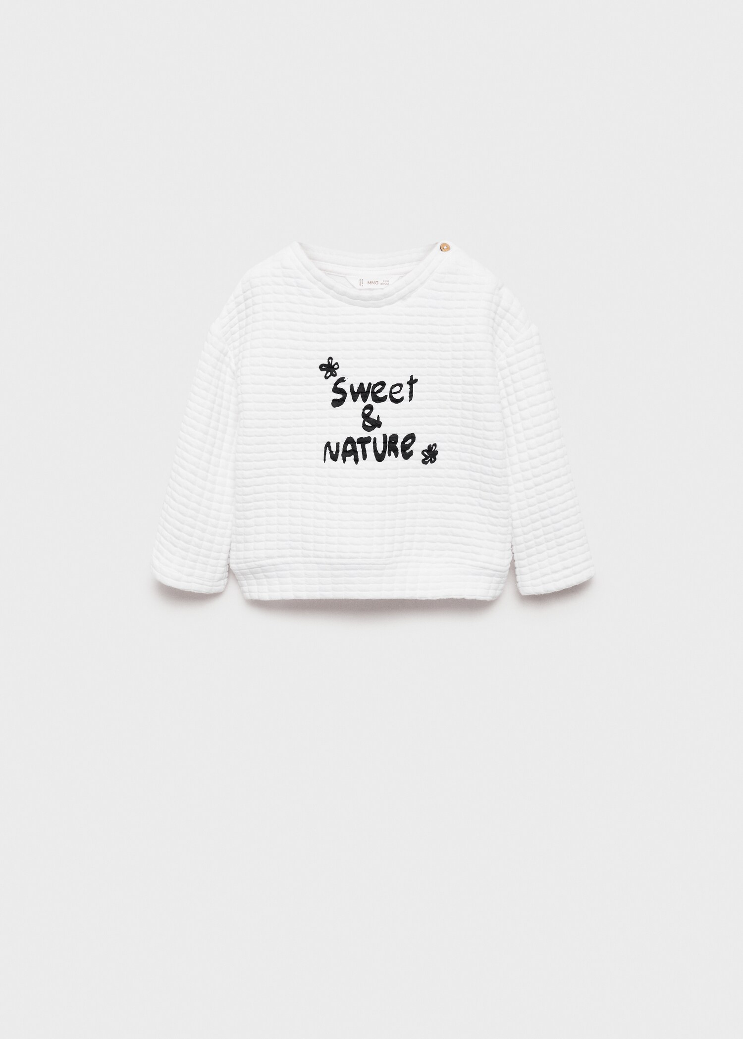 Textured message sweatshirt