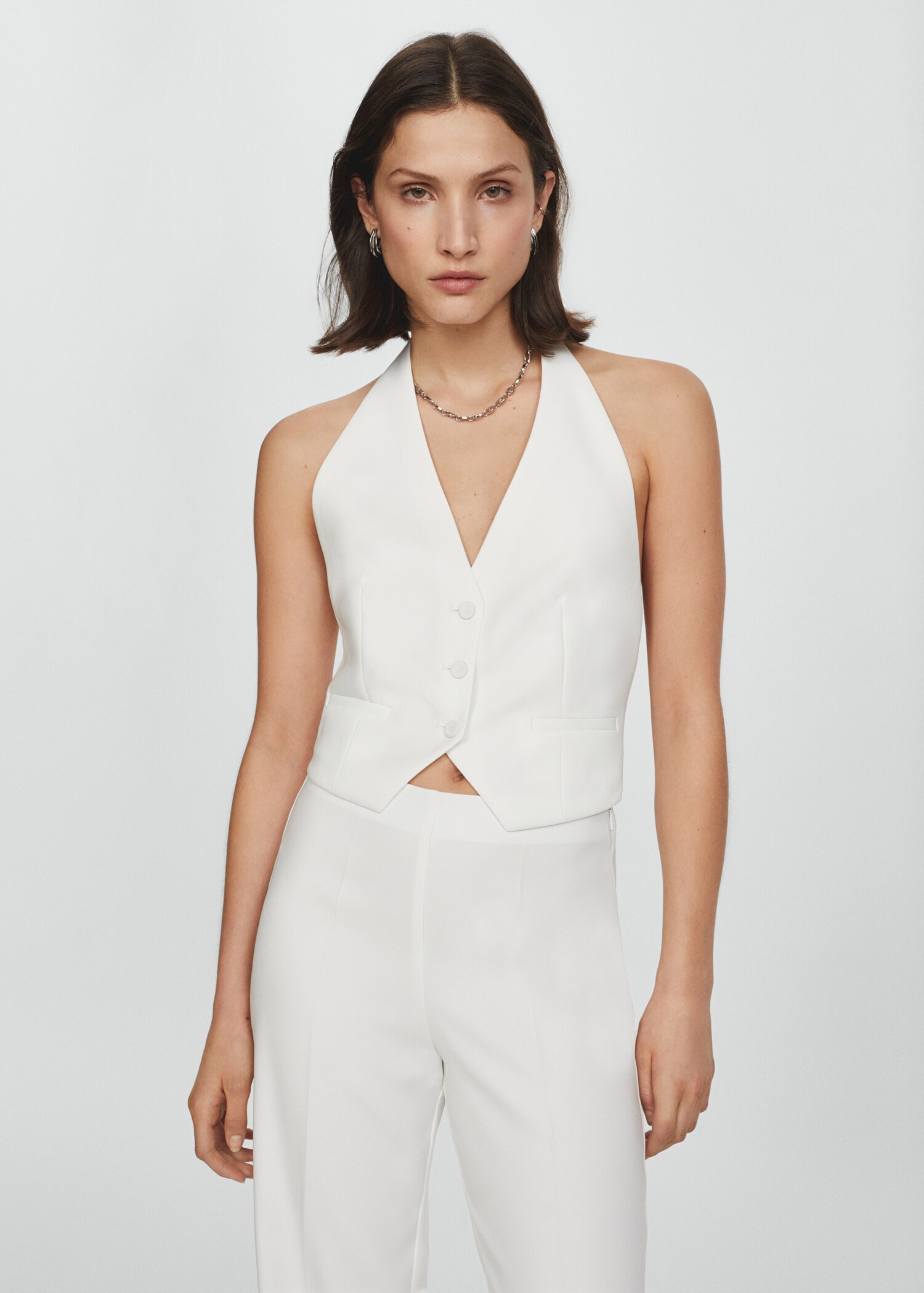 Suit waistcoat with buttons