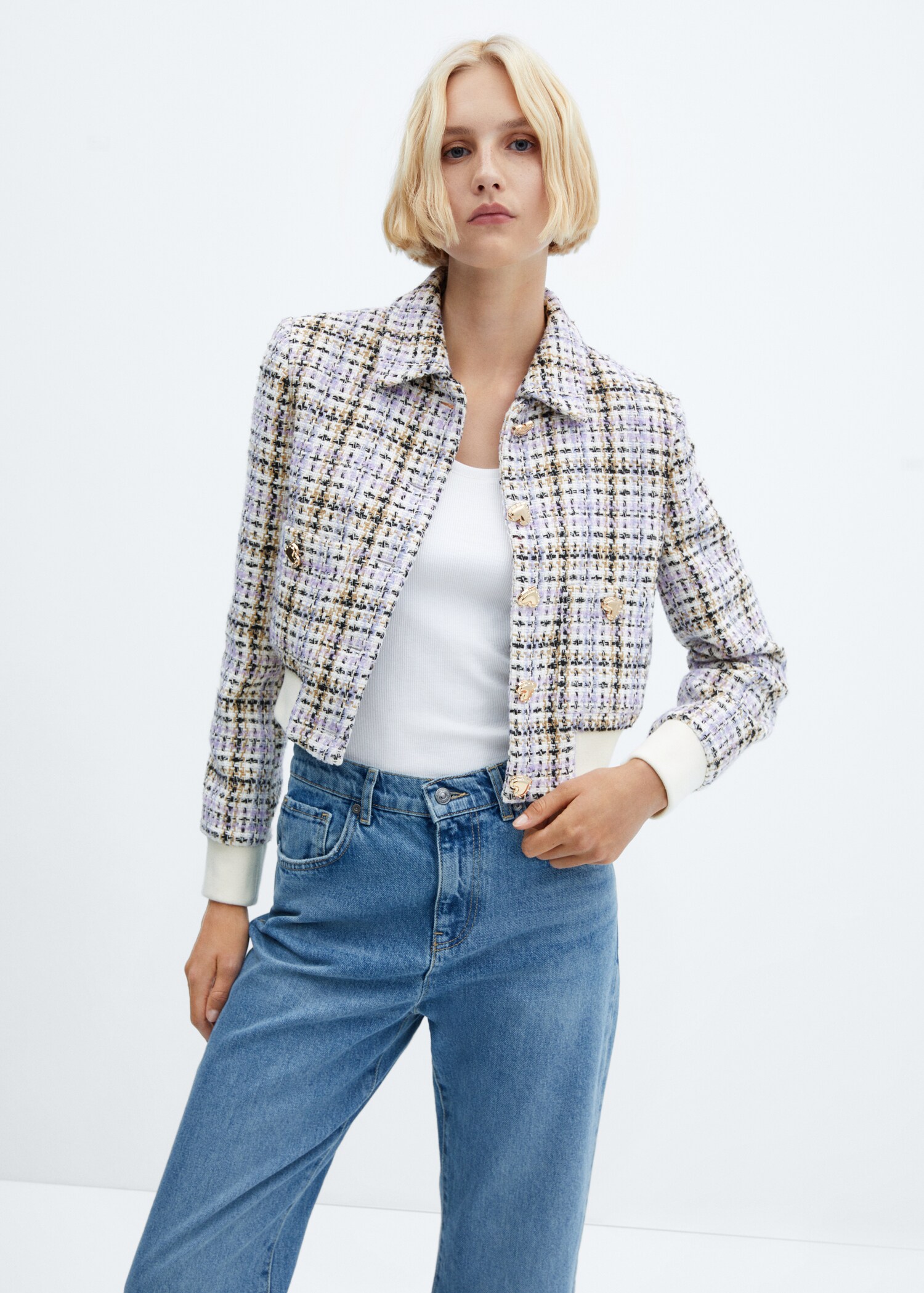 Tweed bomber jacket