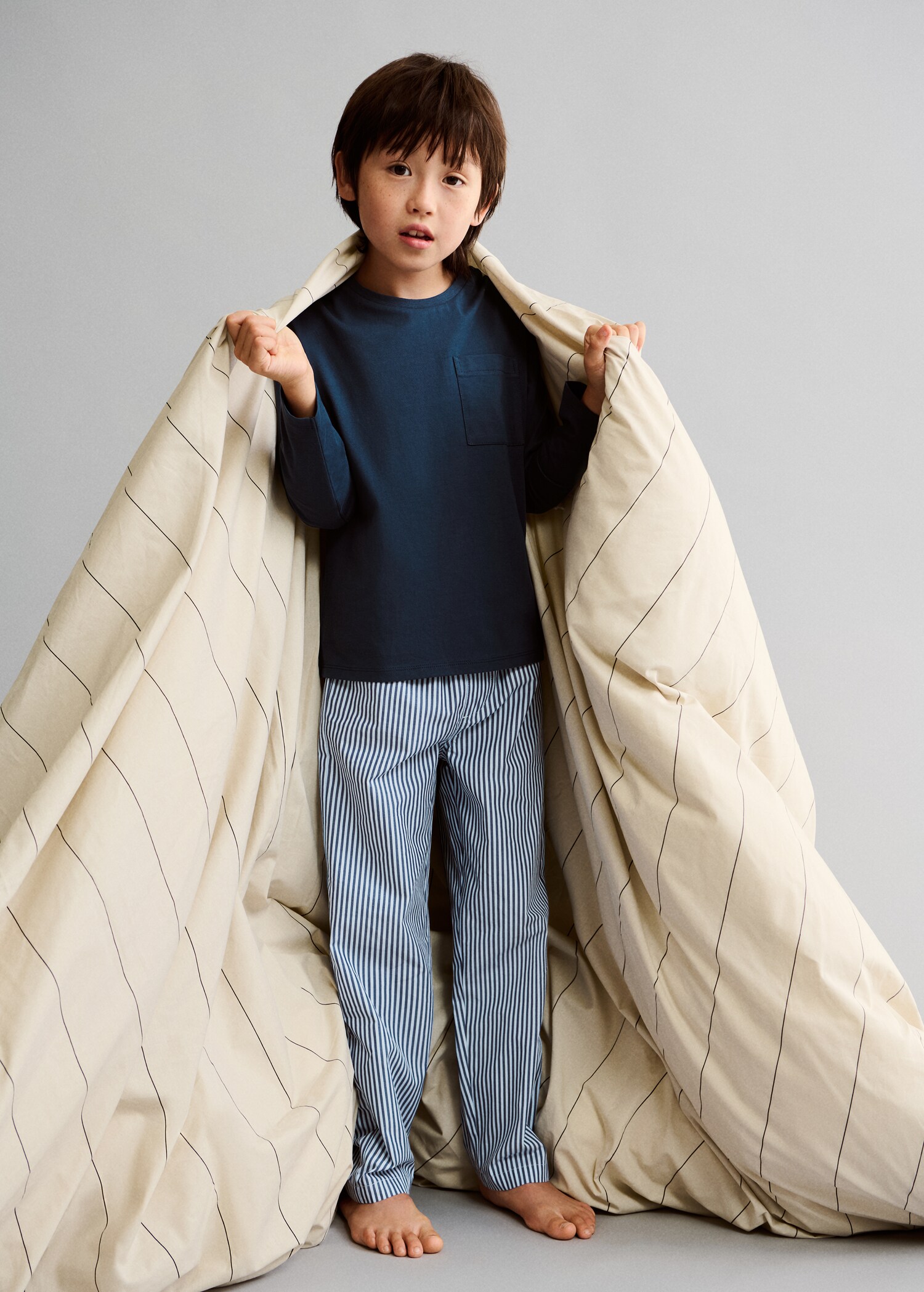 Striped cotton long pyjama