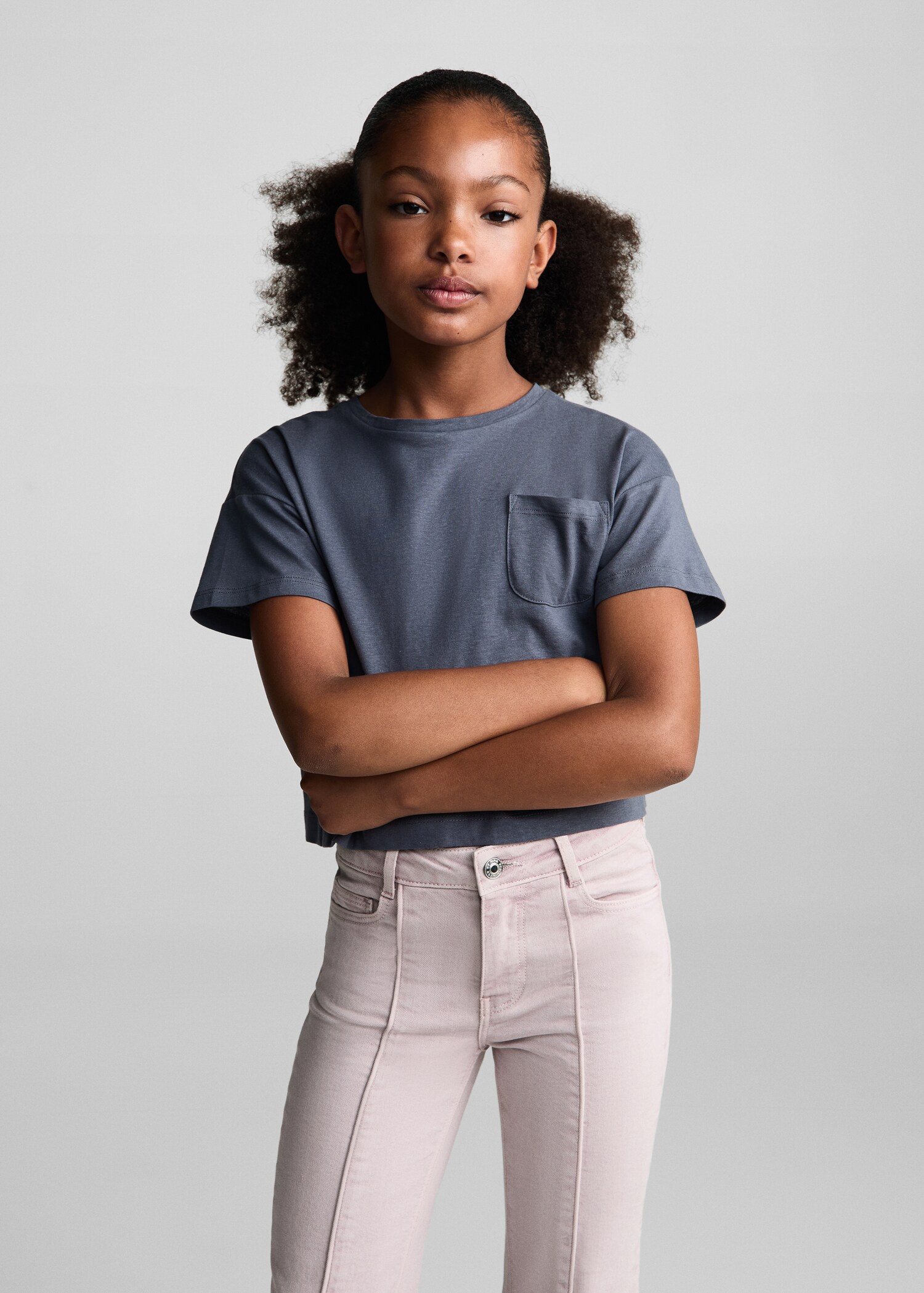 Decorative seam flared jeans