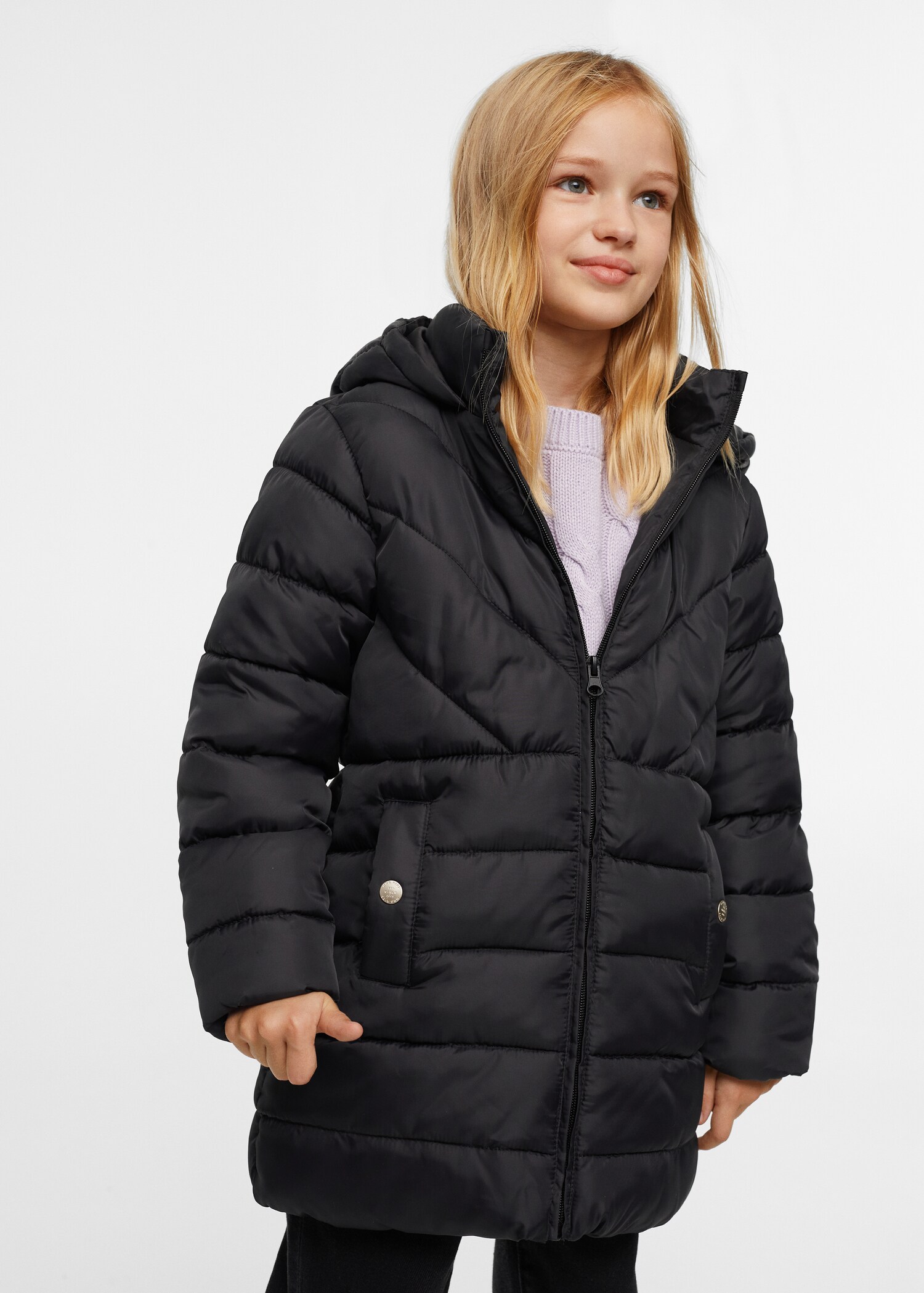 Quilted long coat