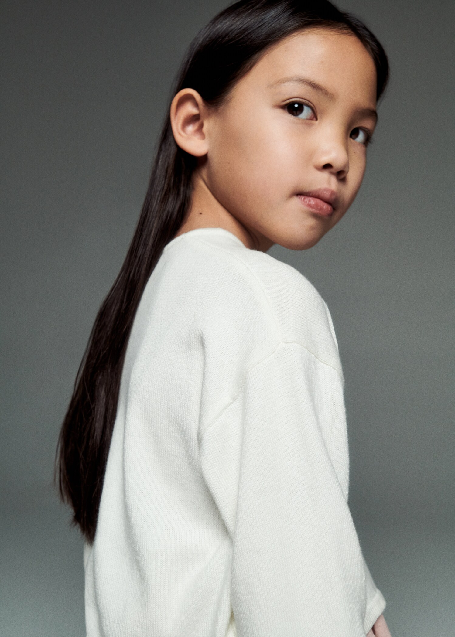 Fine knit cotton cardigan