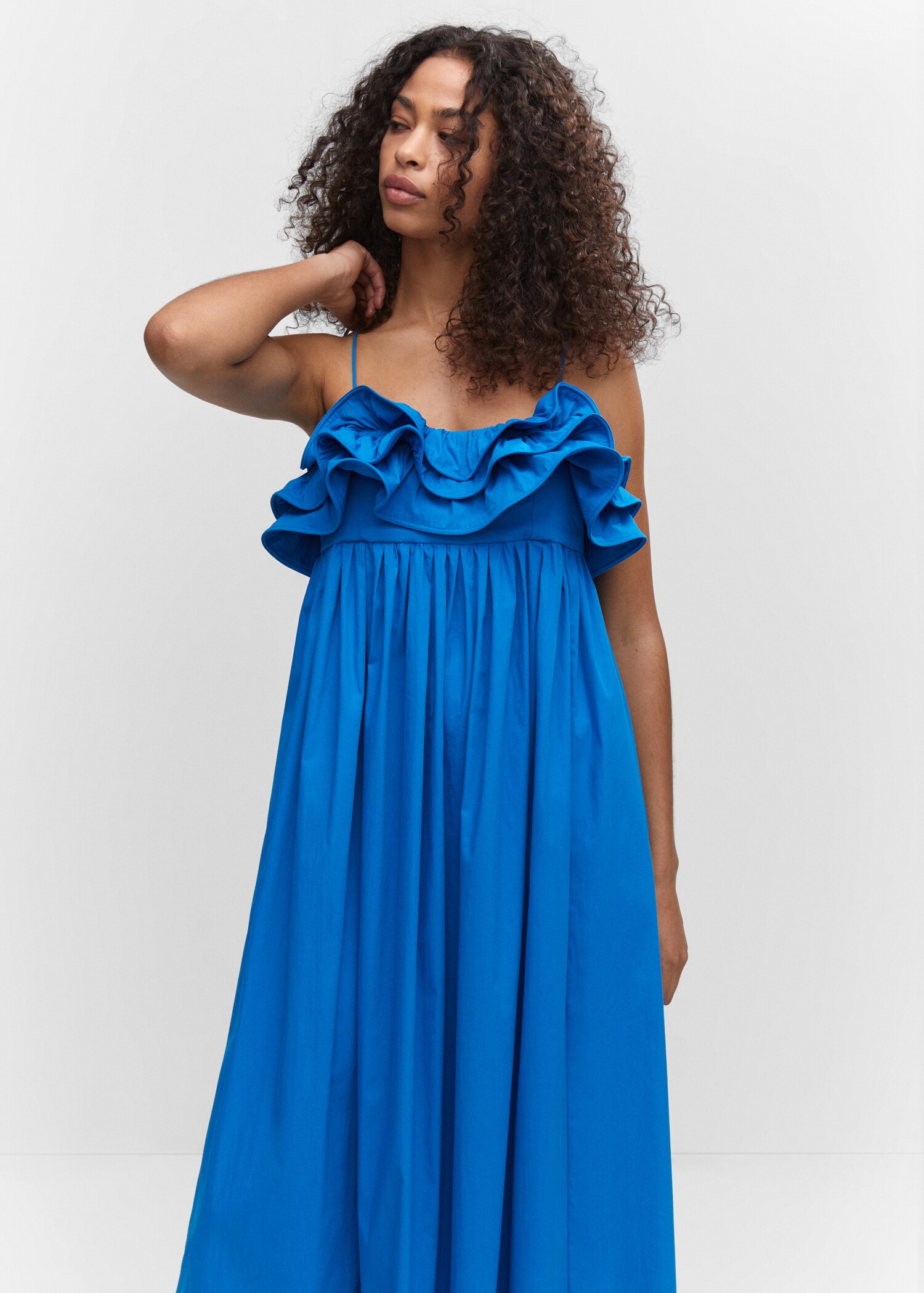Long dress with ruffles