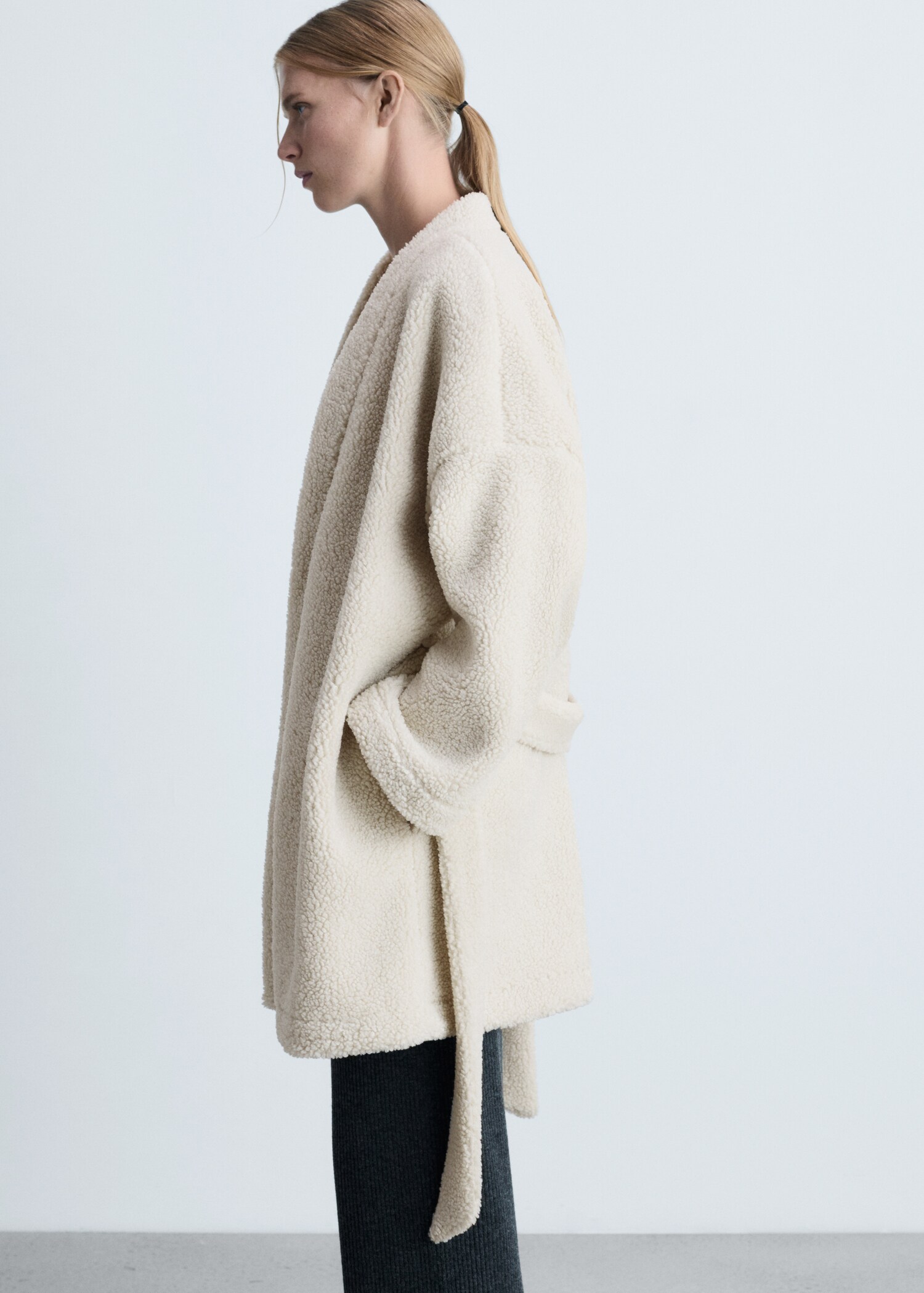 Shearling home robe