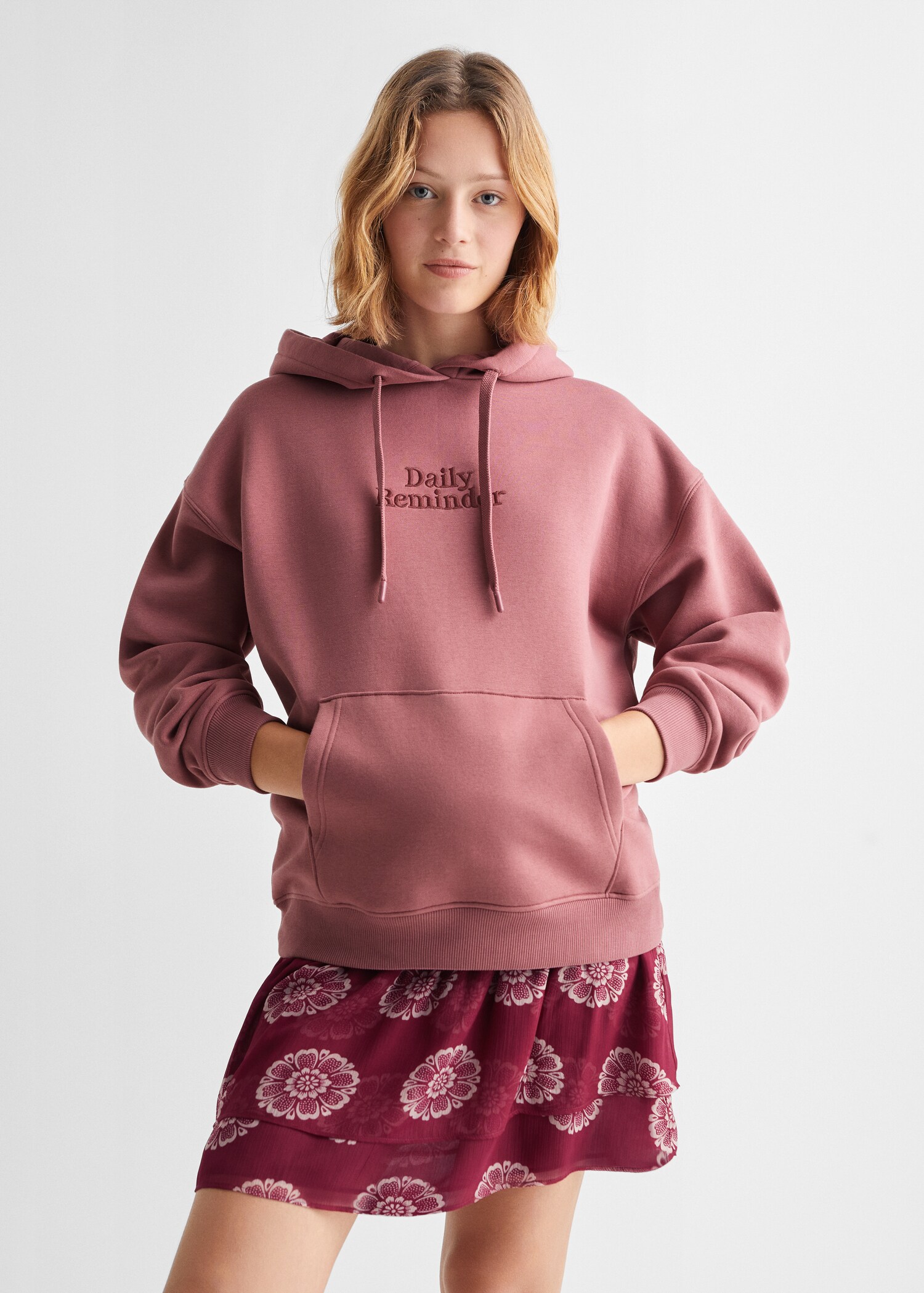 Cotton-blend message sweatshirt