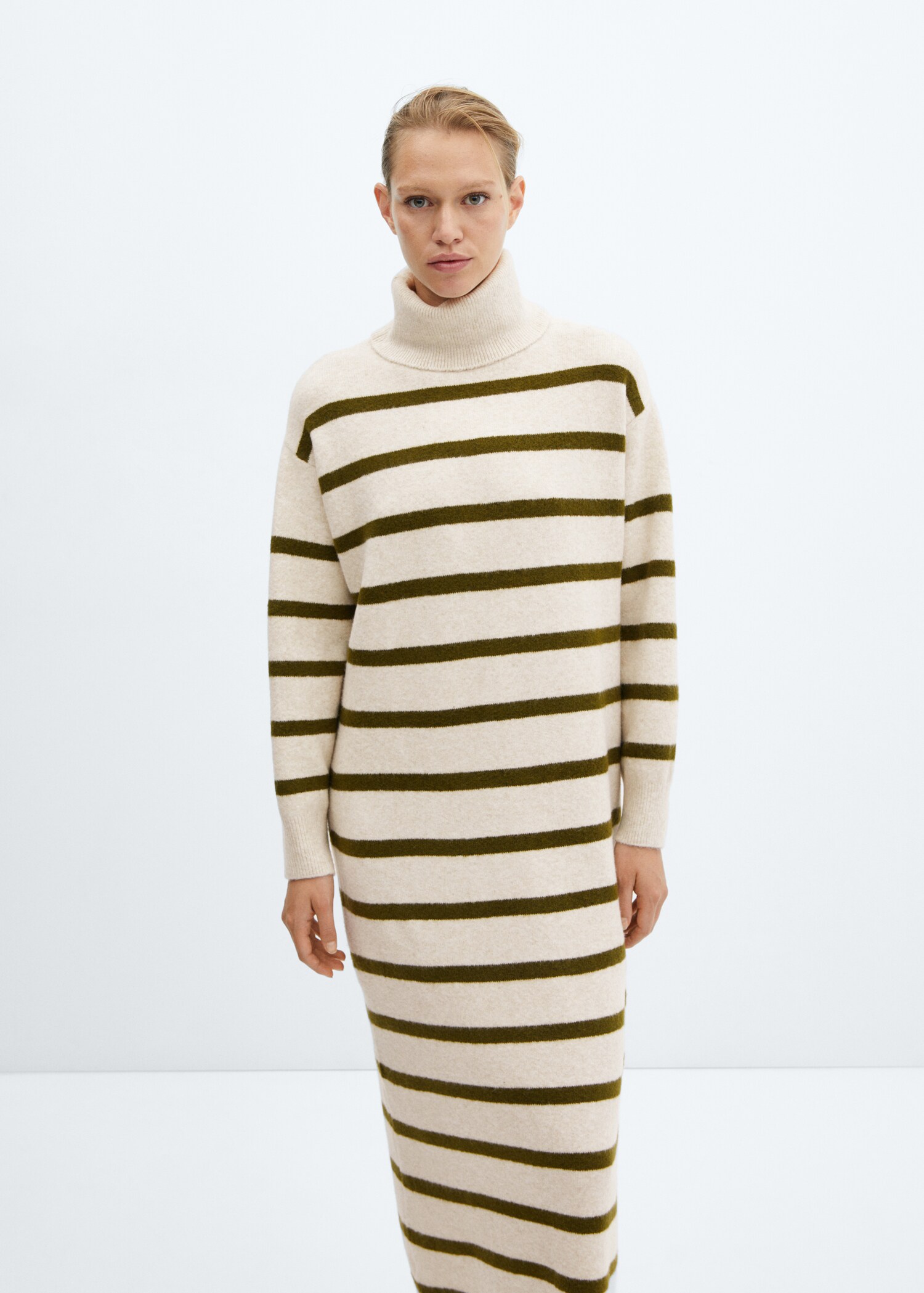 Knitted turtleneck dress
