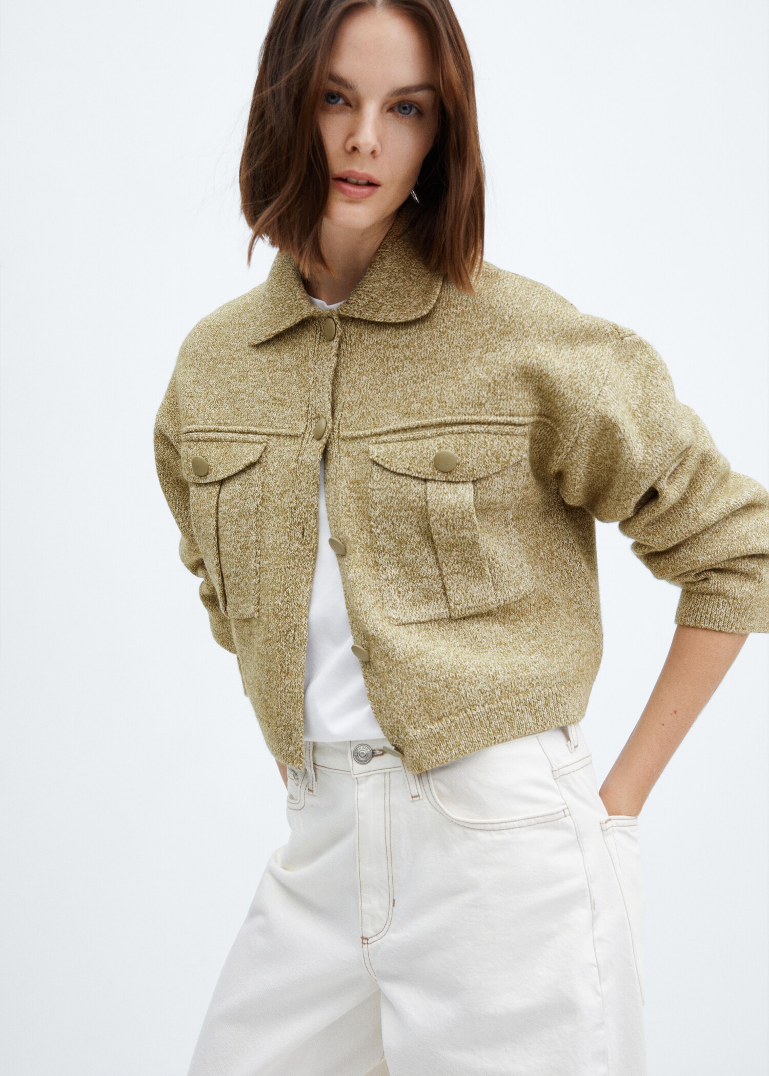 Pocket knit jacket
