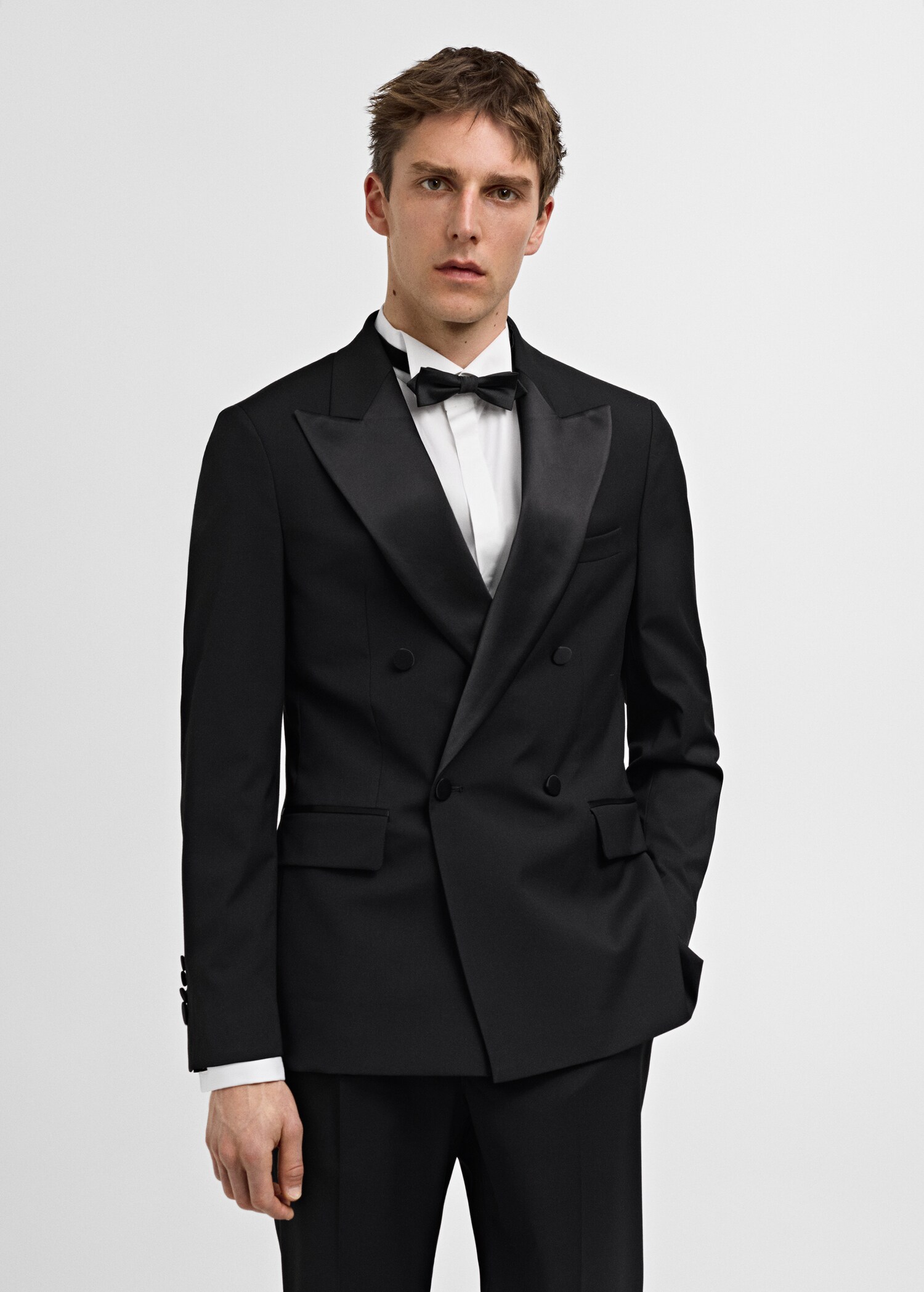 Stretch-fabric slim-fit suit blazer