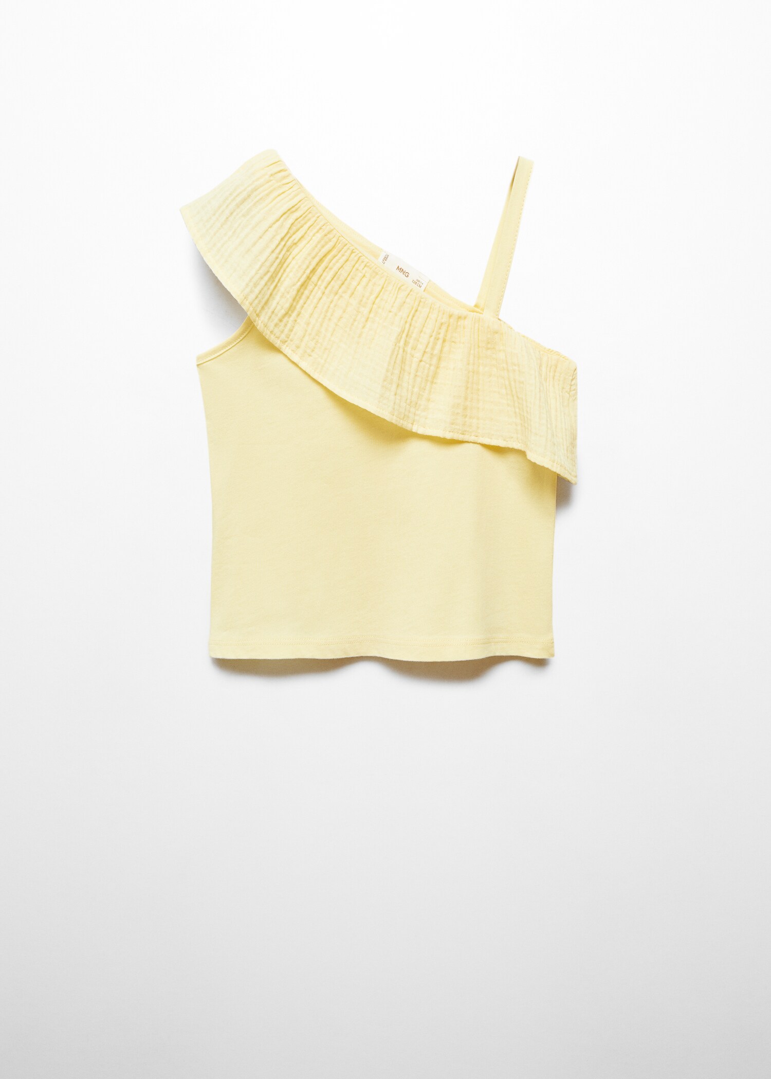 Ruffled asymmetric T-shirt