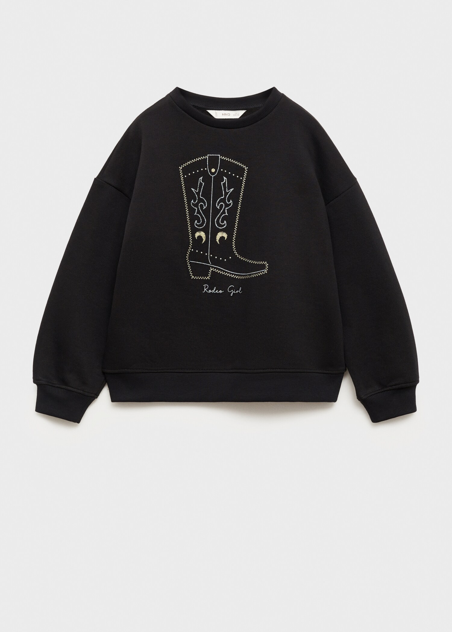 Embroidered detail cotton sweatshirt