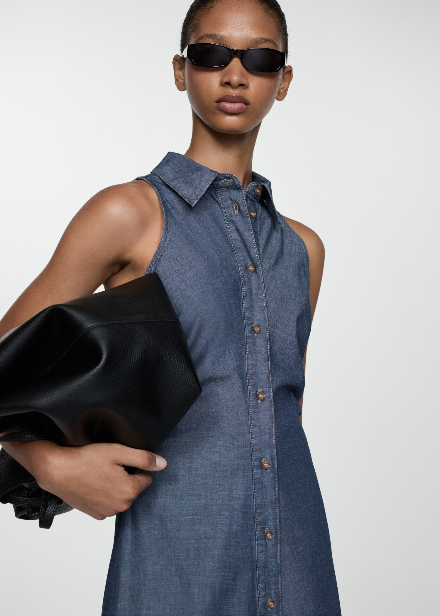 Denim shirt dress