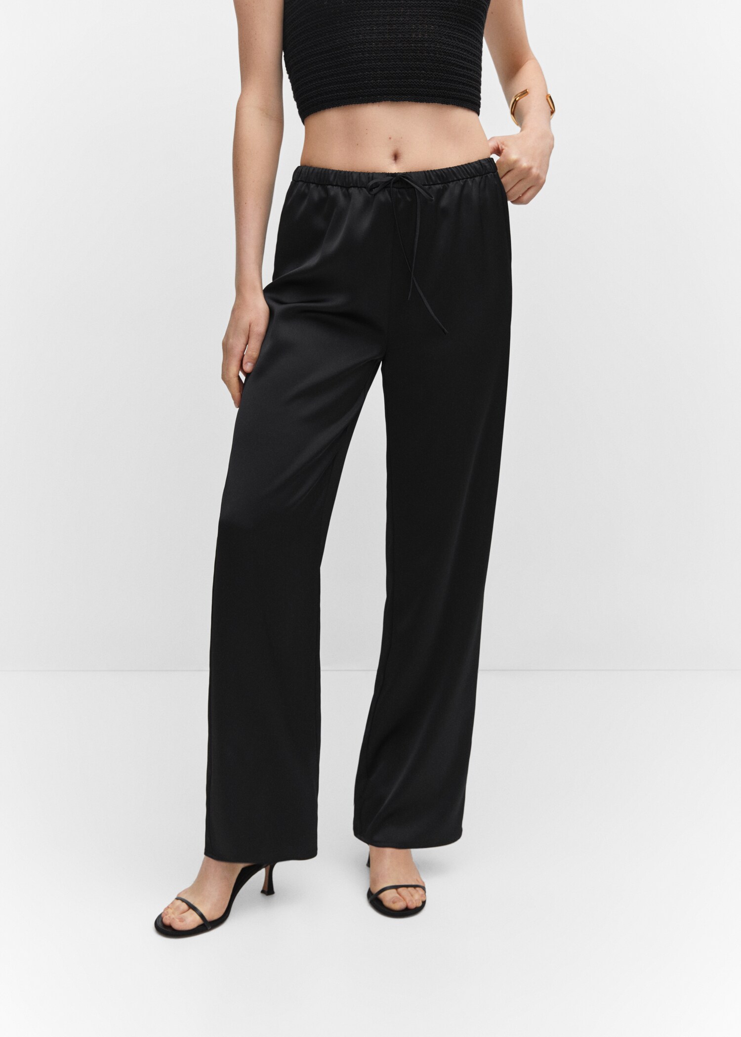 Satin palazzo pants