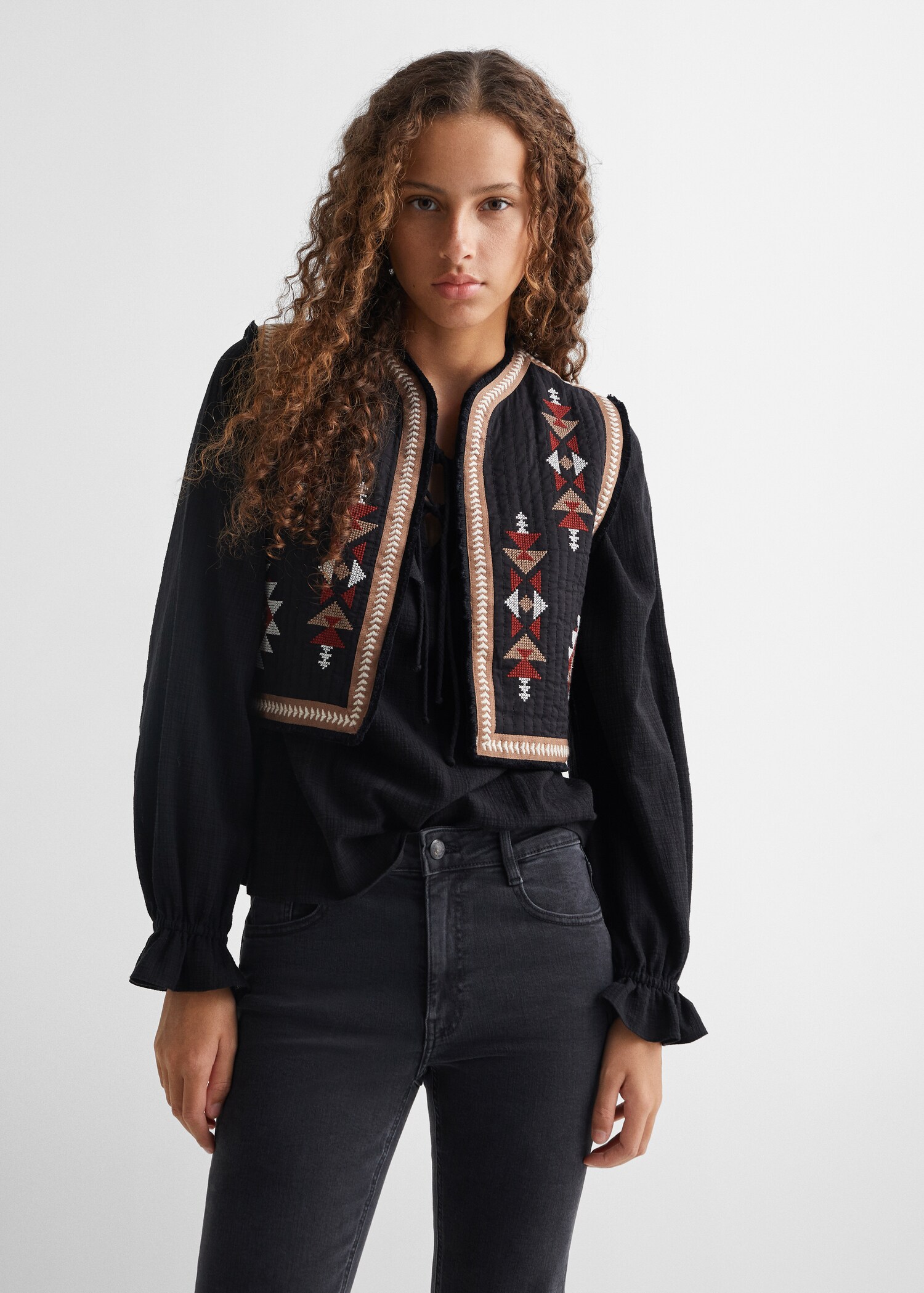 Printed gilet