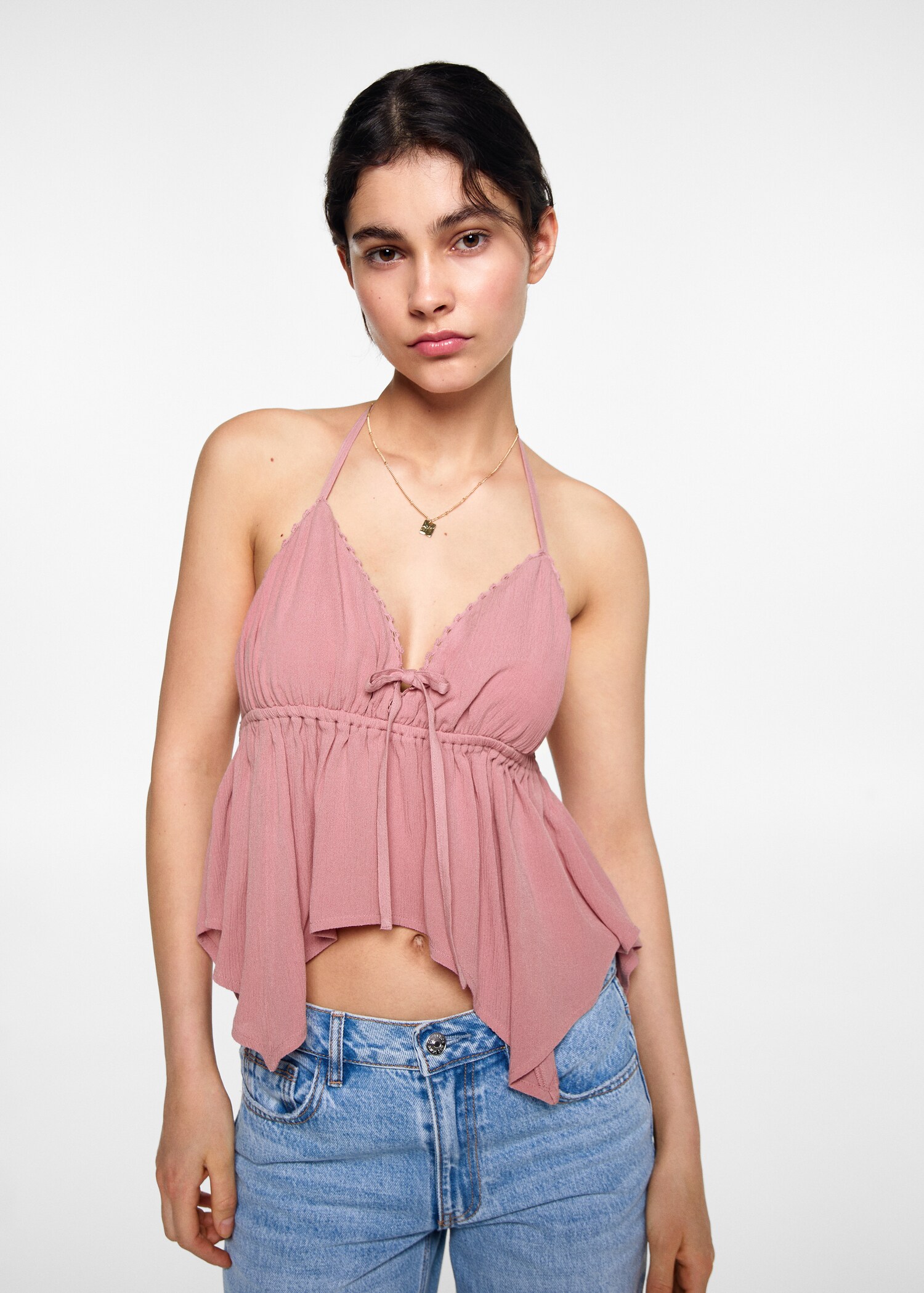 Bow strap top