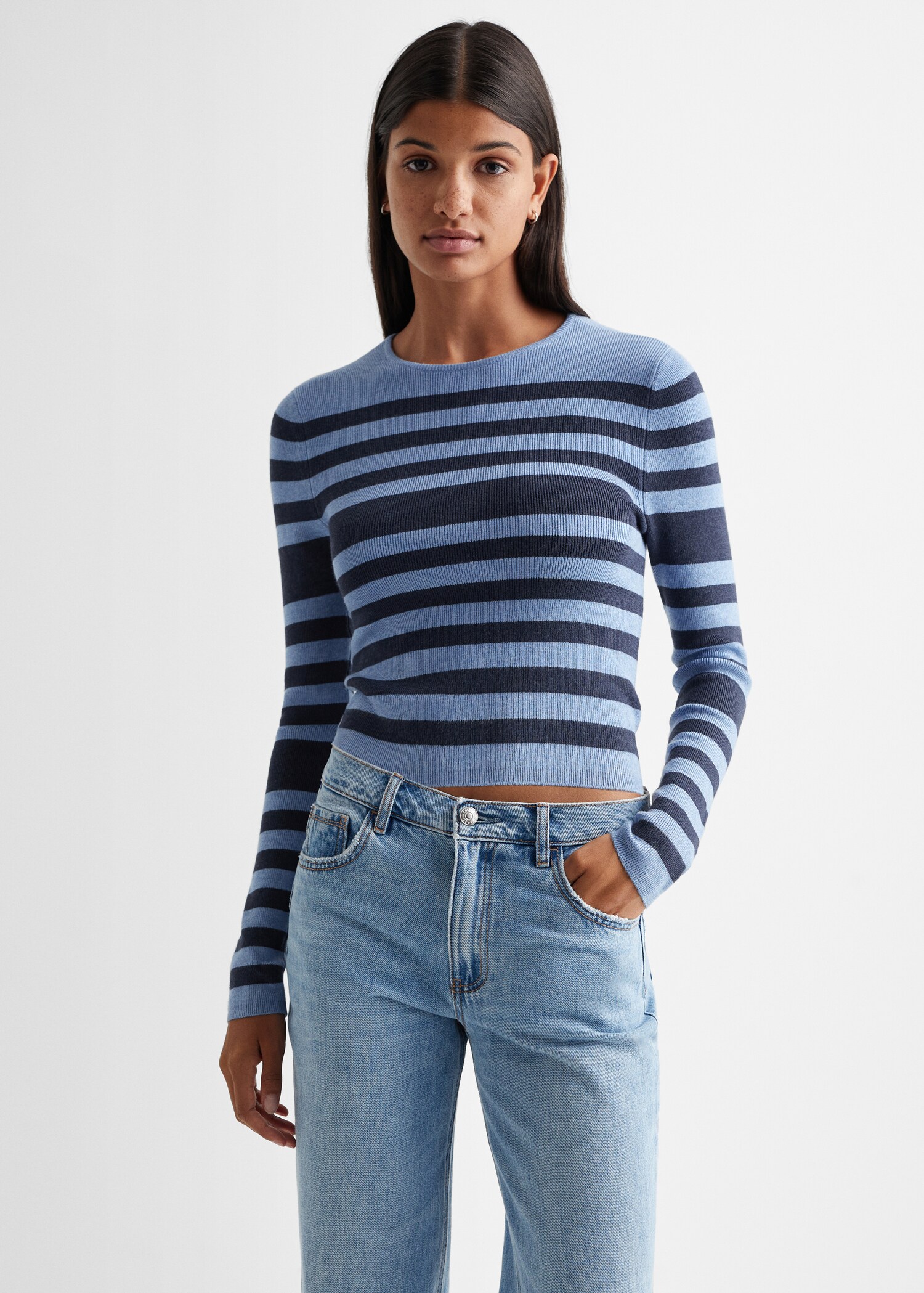 Knit striped sweater