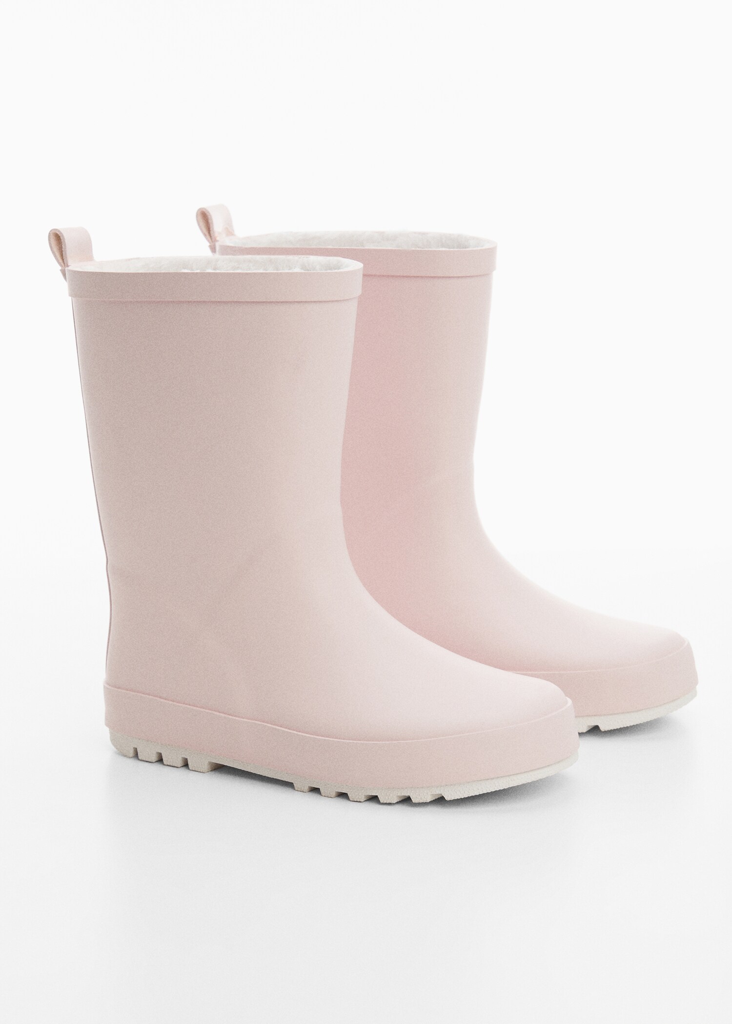 Wellington boots with fur-effect lining