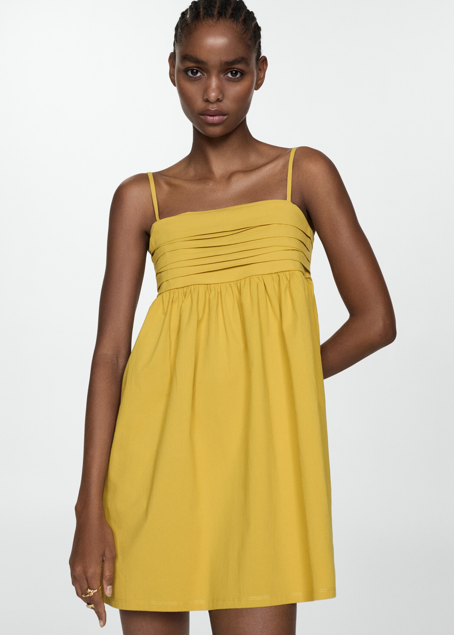 Draped neckline dress