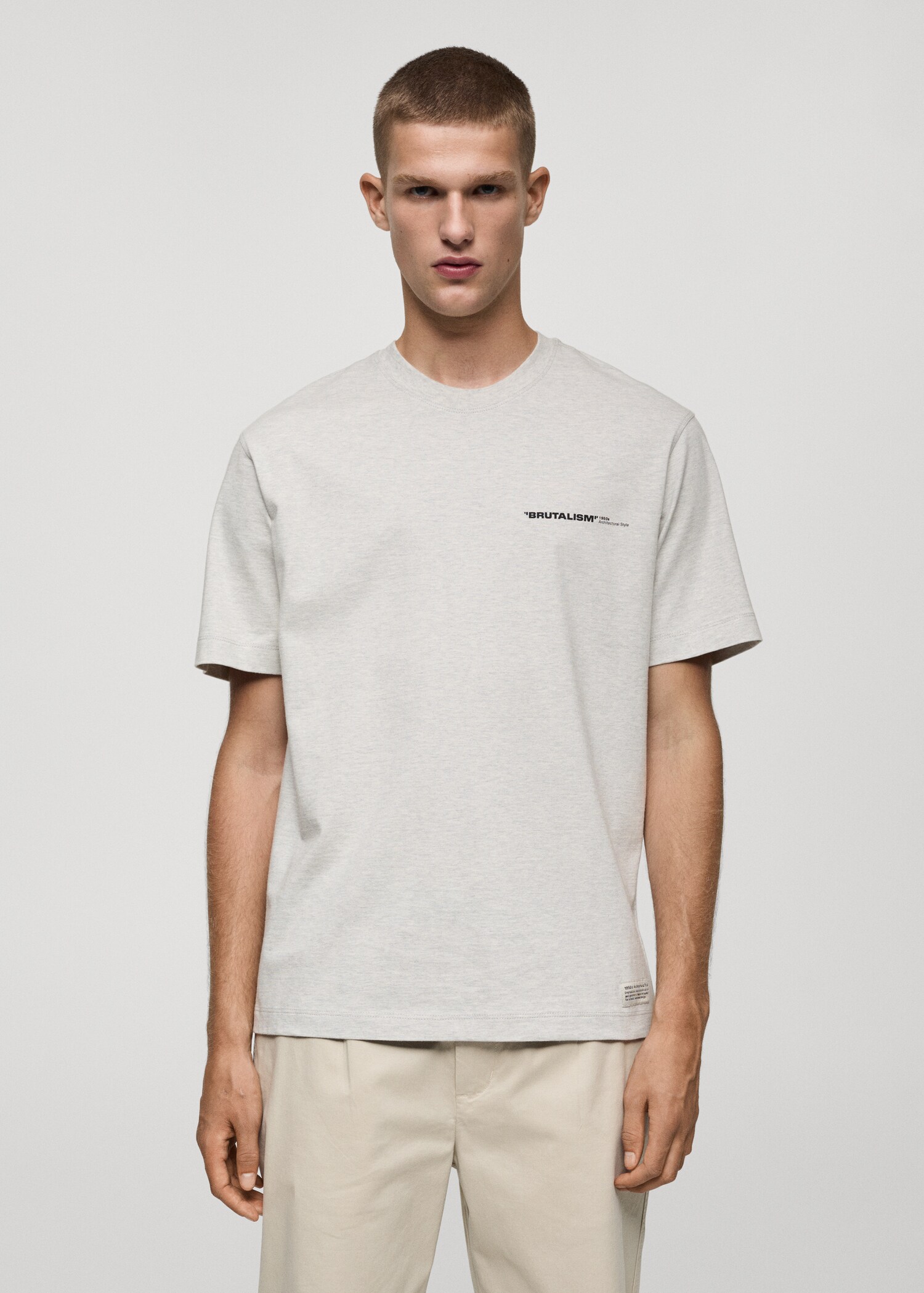 100% cotton t-shirt text
