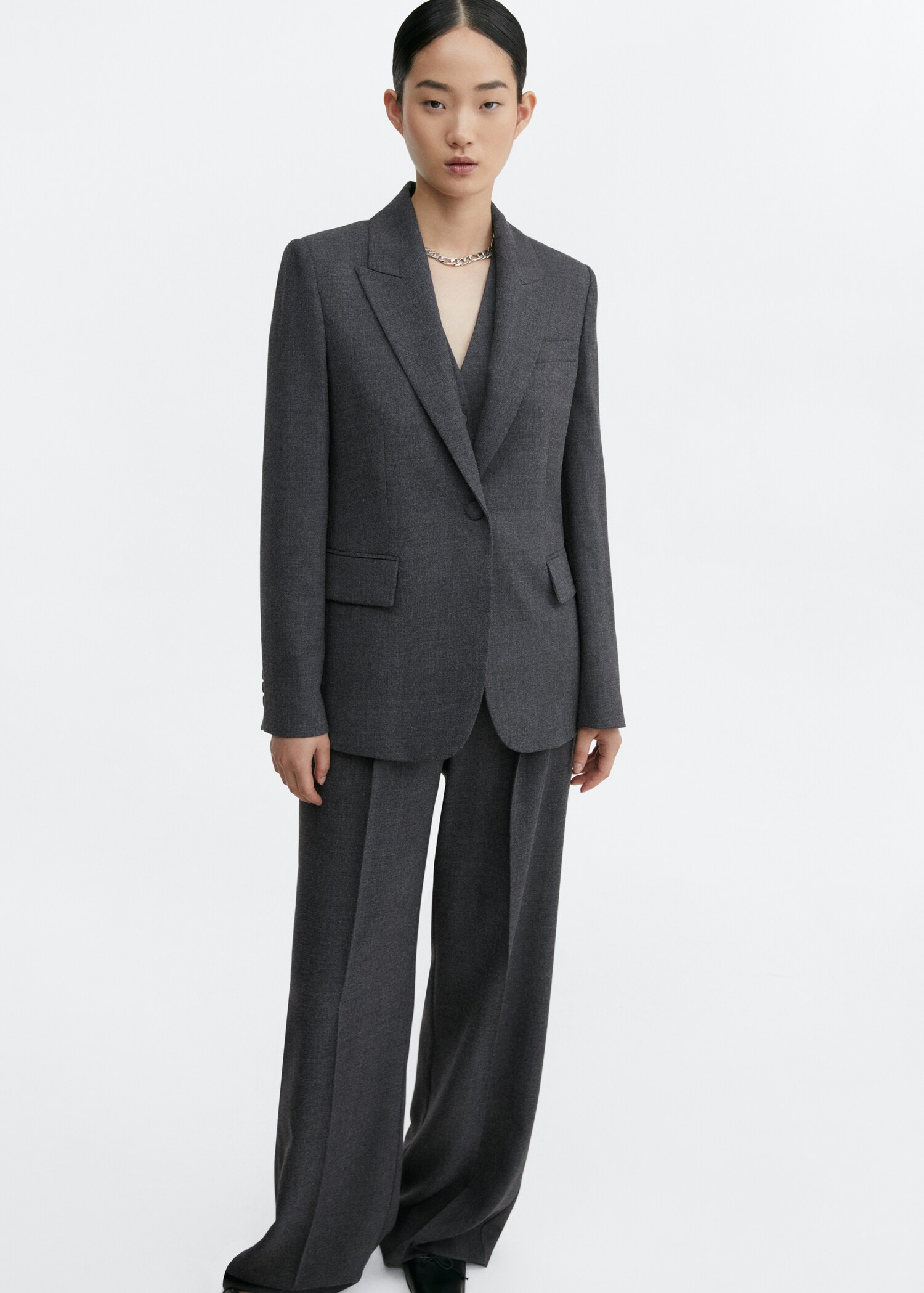 Structured suit blazer