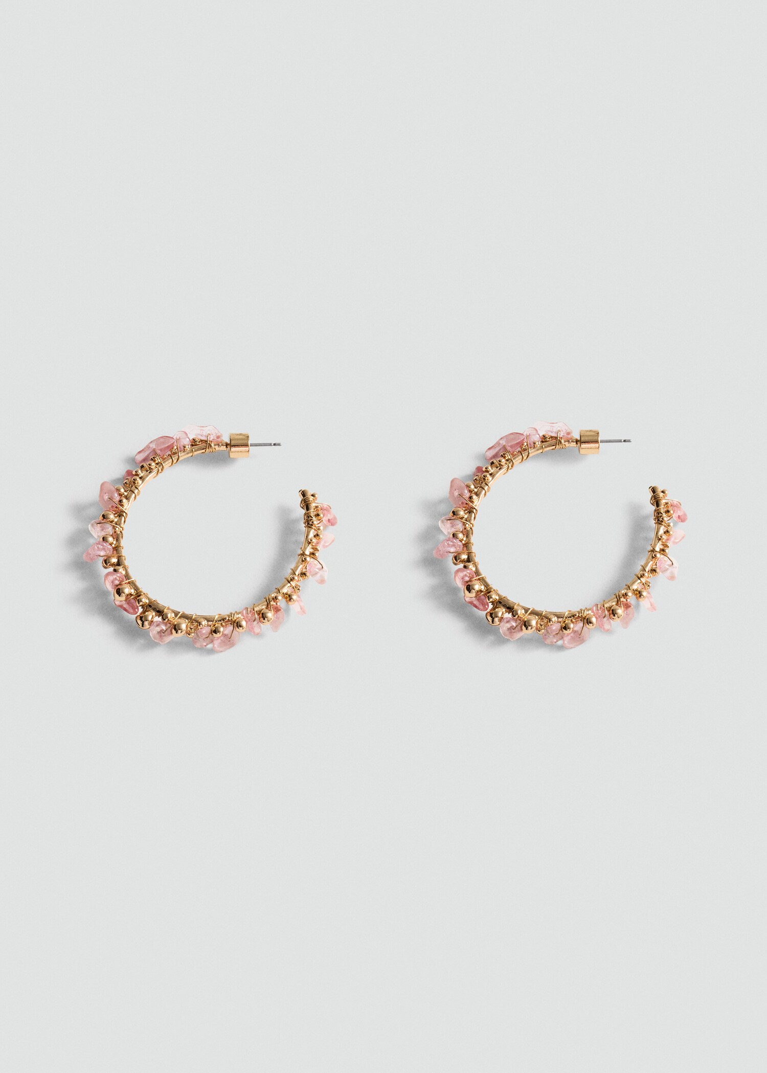 Bead hoop earrings