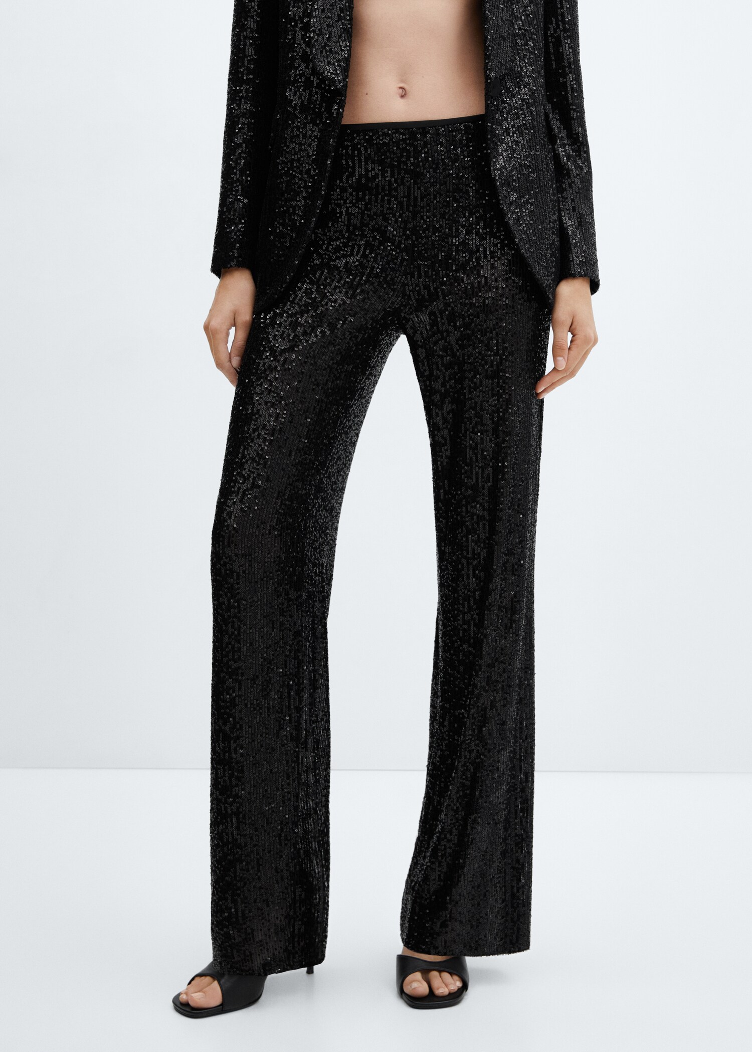 Sequined suit pants