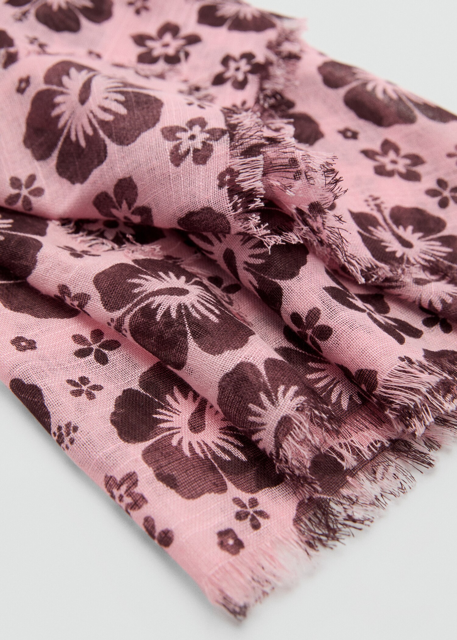 Floral print scarf
