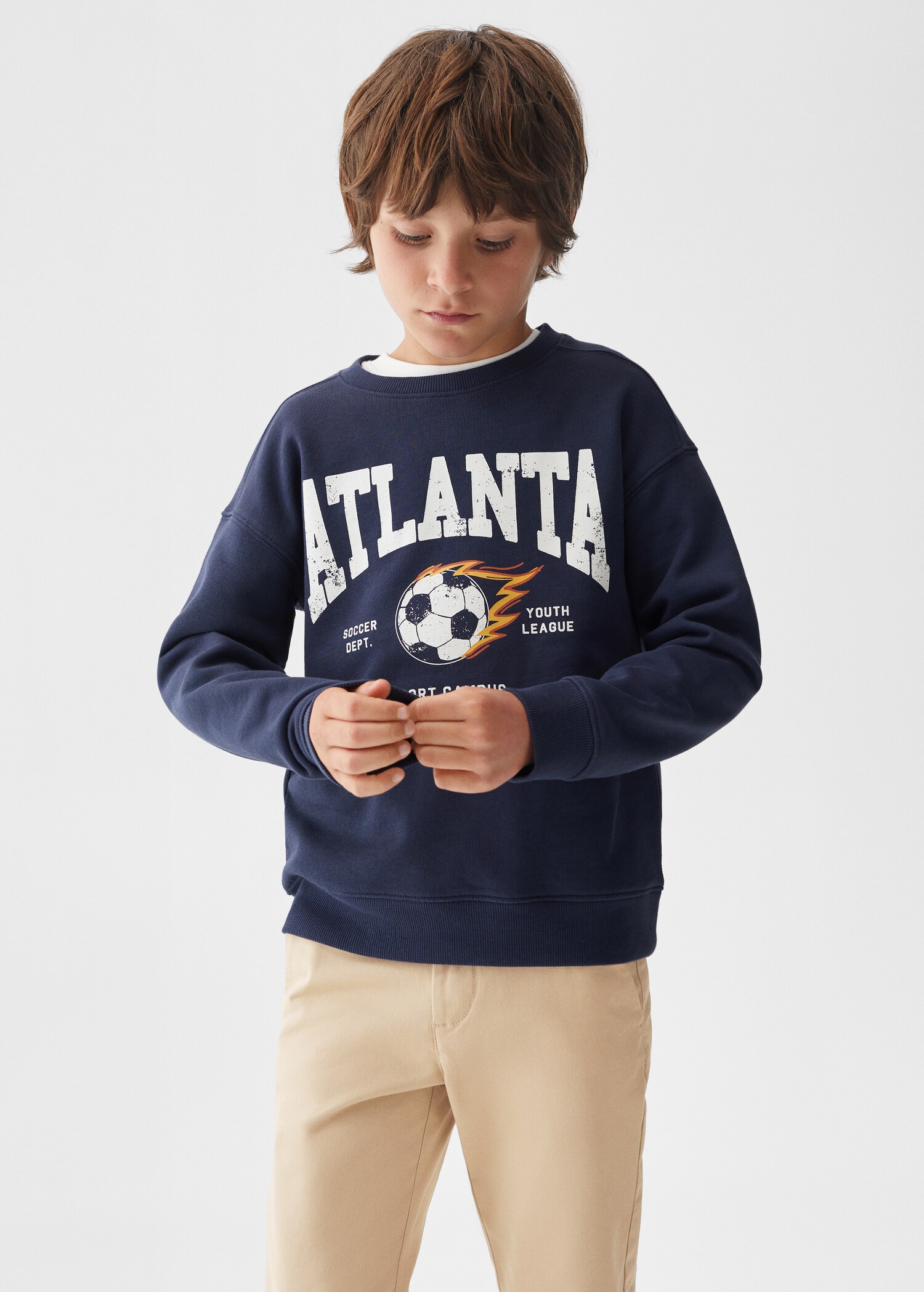 Printed cotton sweatshirt