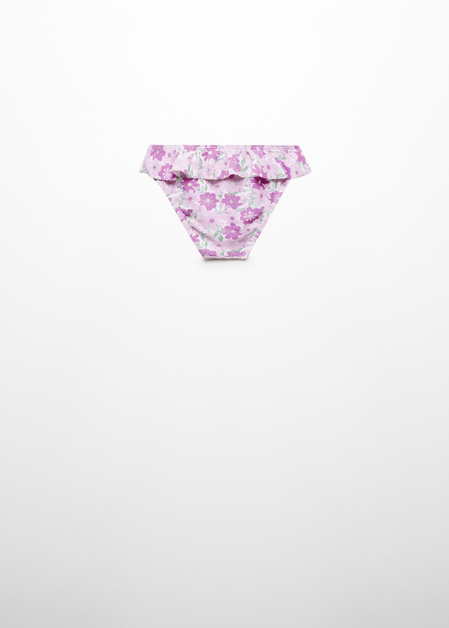 Ruffled floral bikini bottom