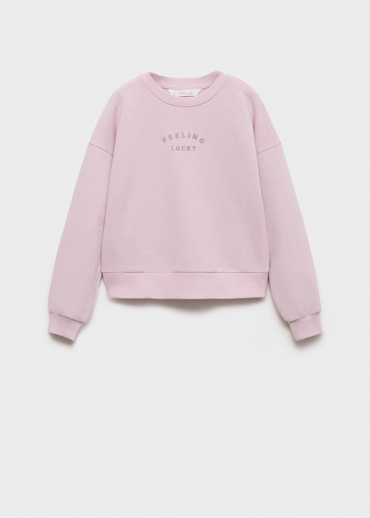 Embroidered detail cotton sweatshirt