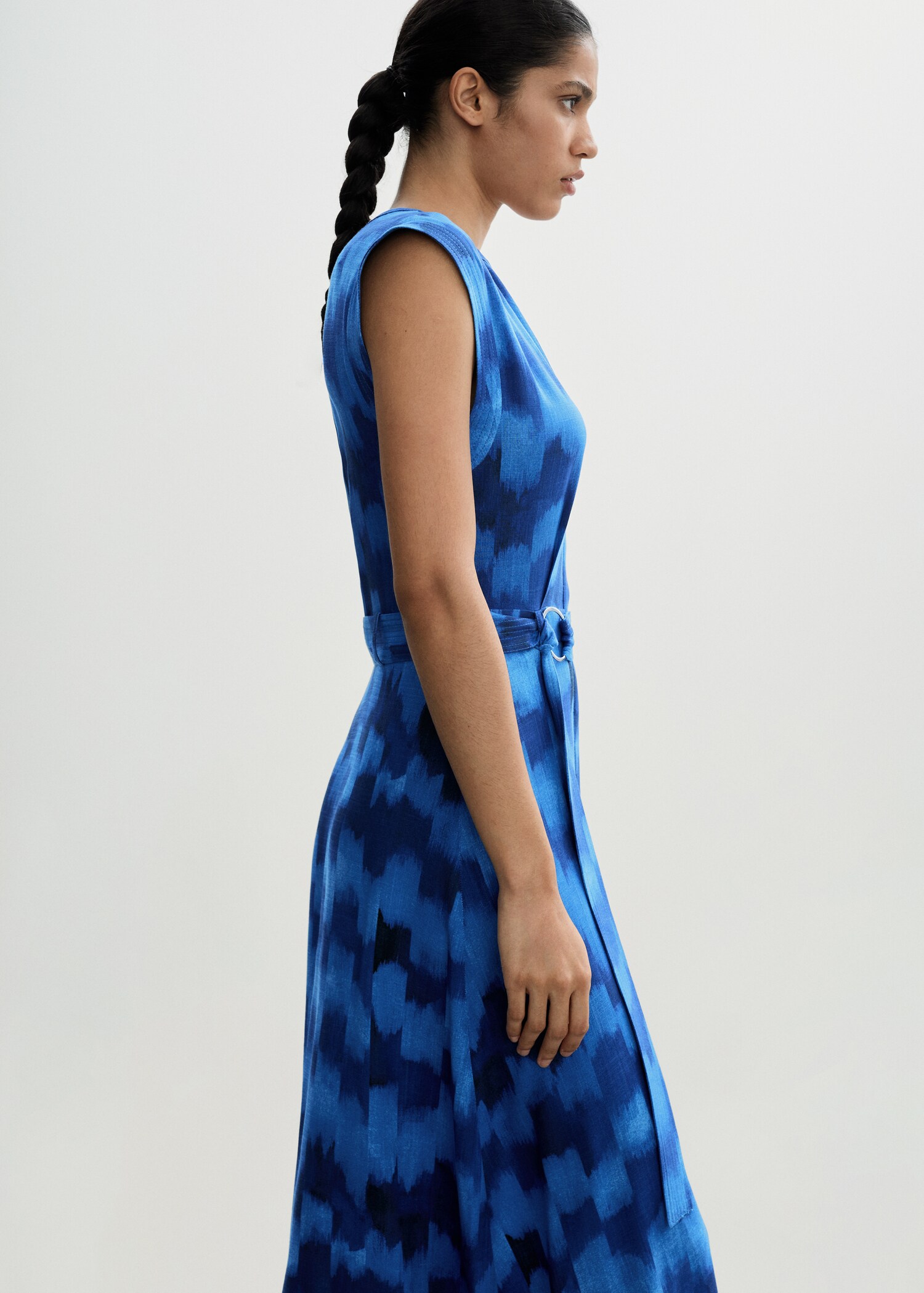 Belt printed dress