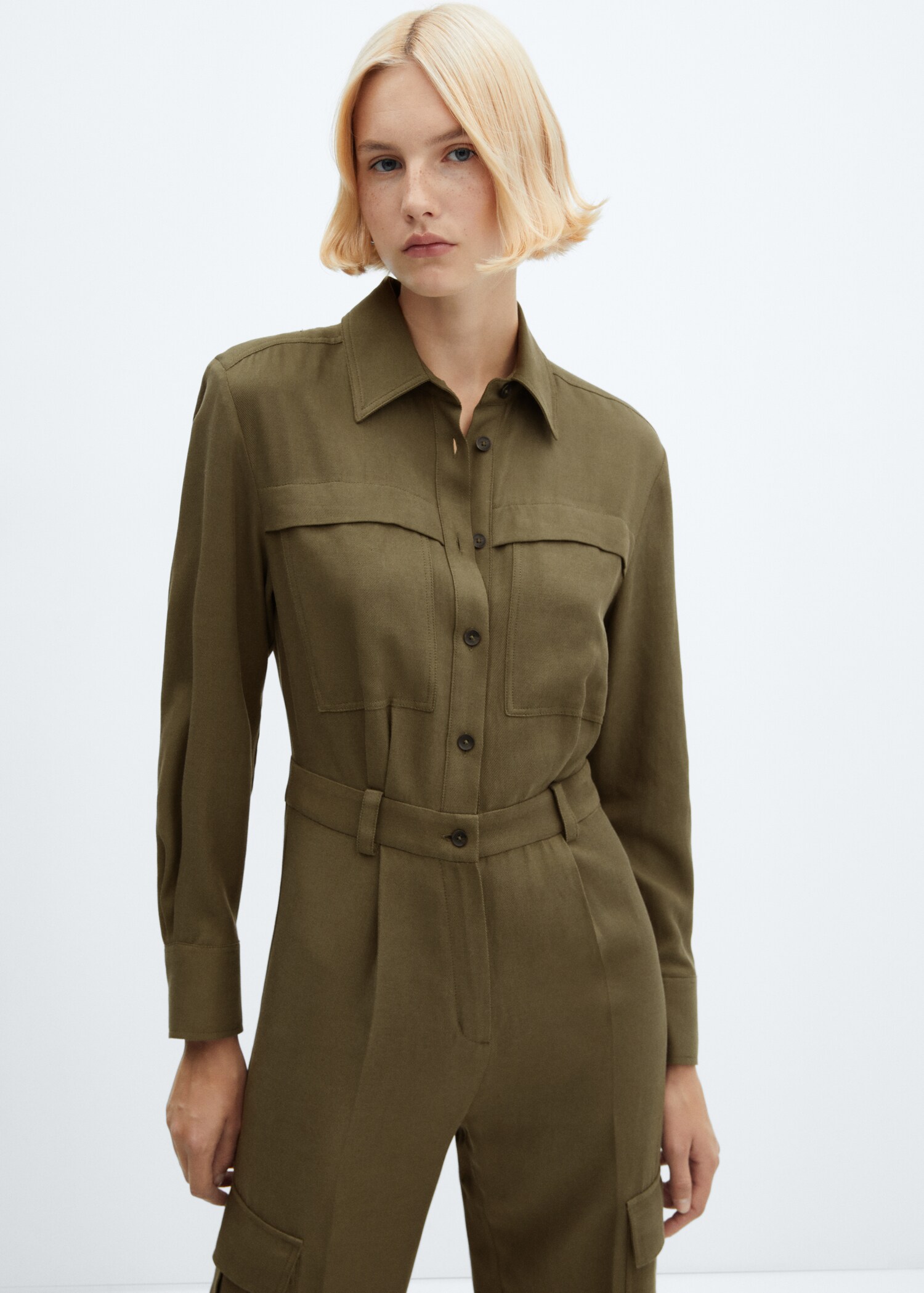 Cotton pockets jumpsuit