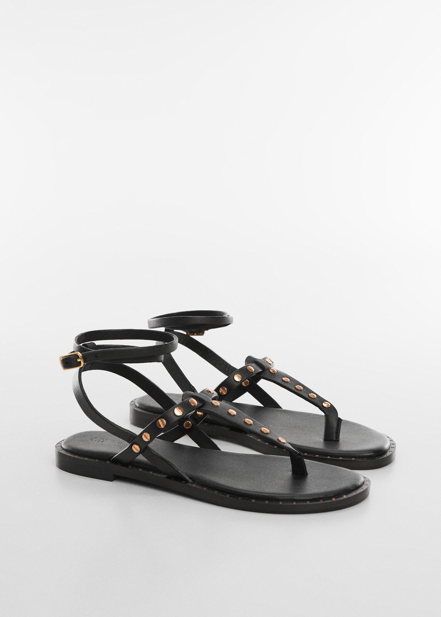 Studded leather sandals