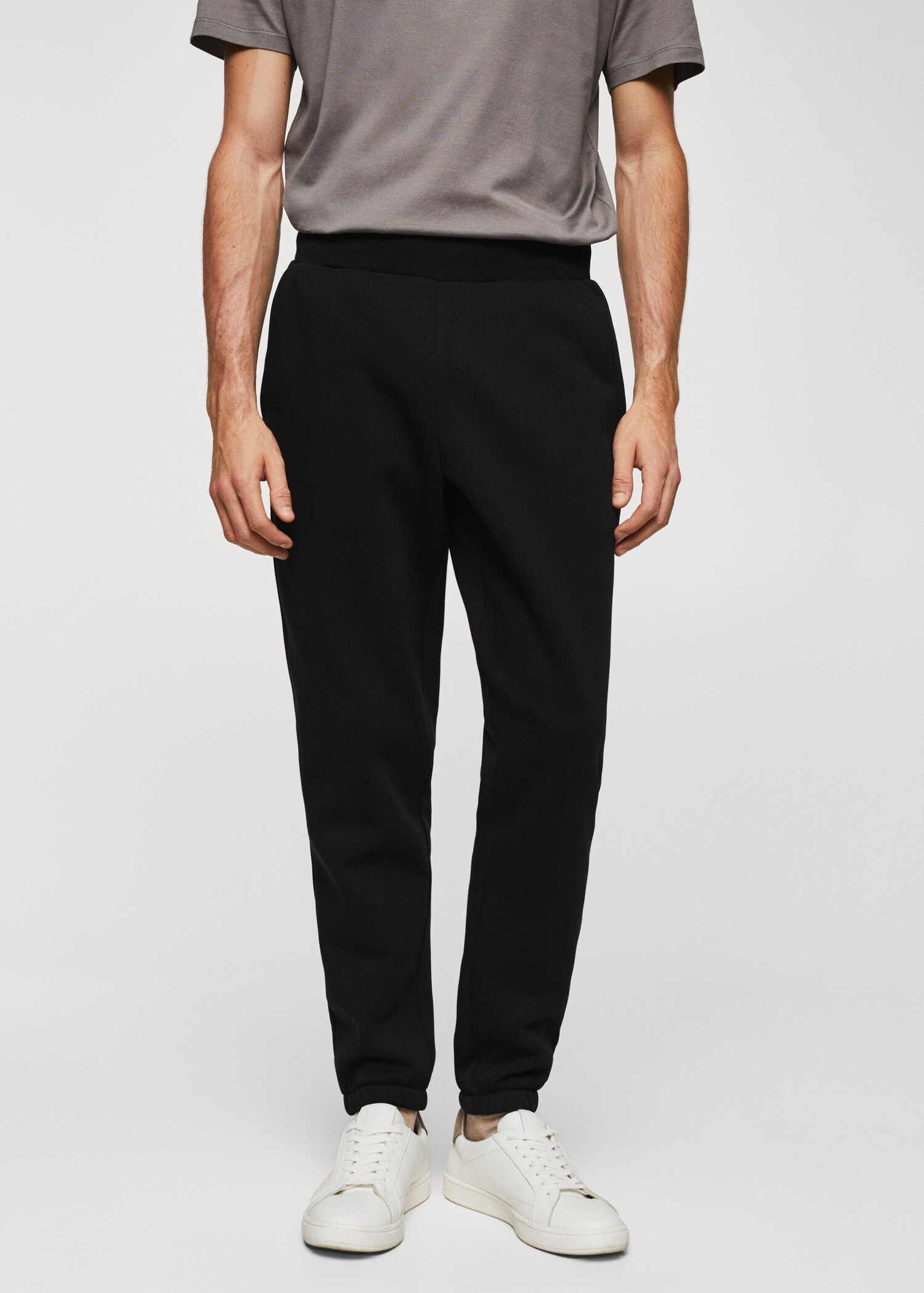 Cotton jogger-style trousers