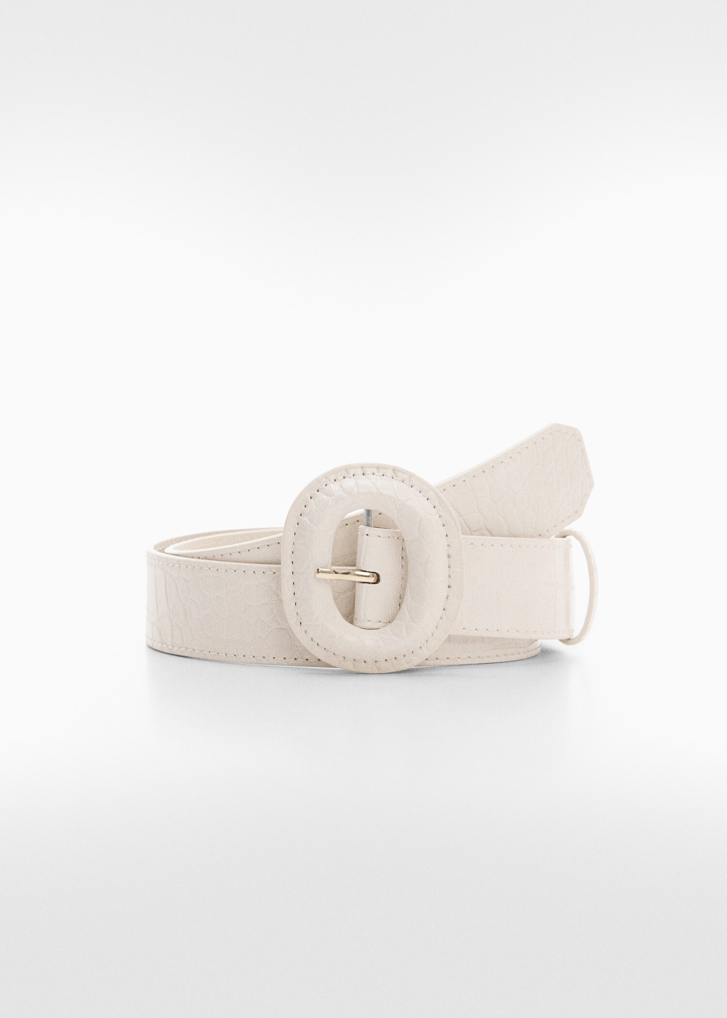 Animal print effect belt