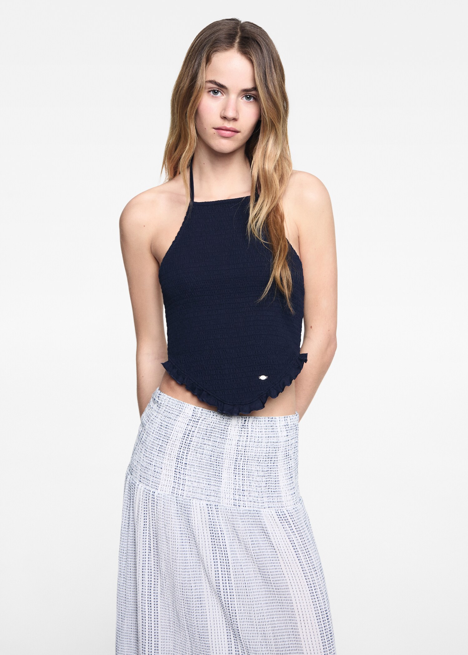 Ruched cotton top