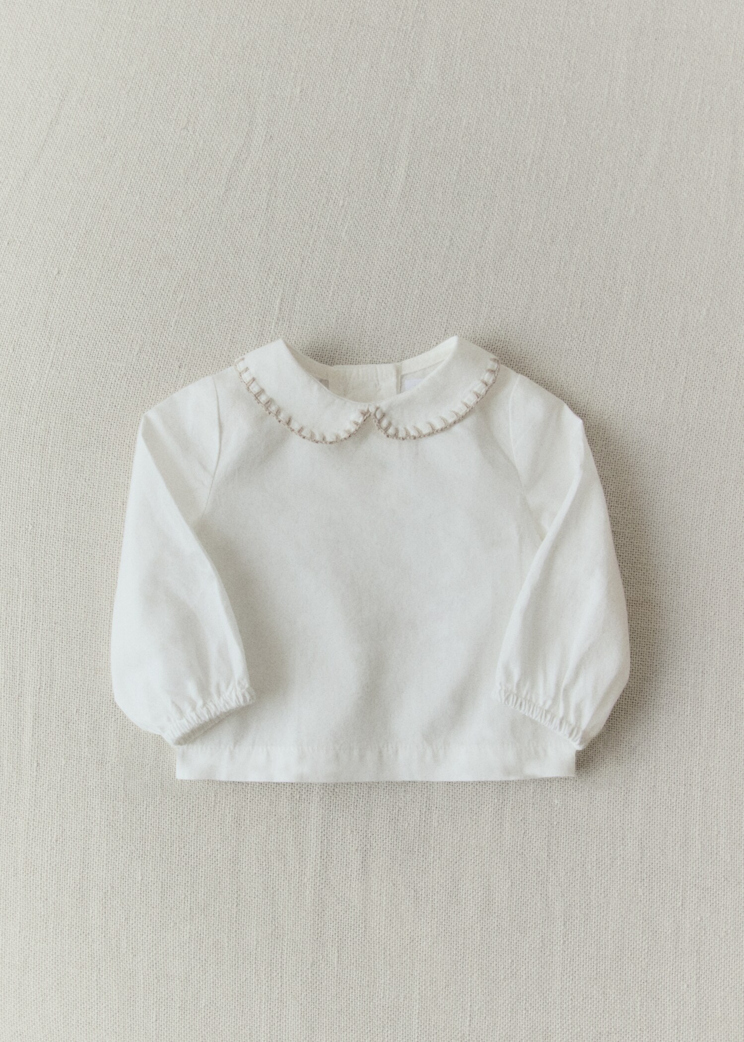 Cotton babydoll neck blouse