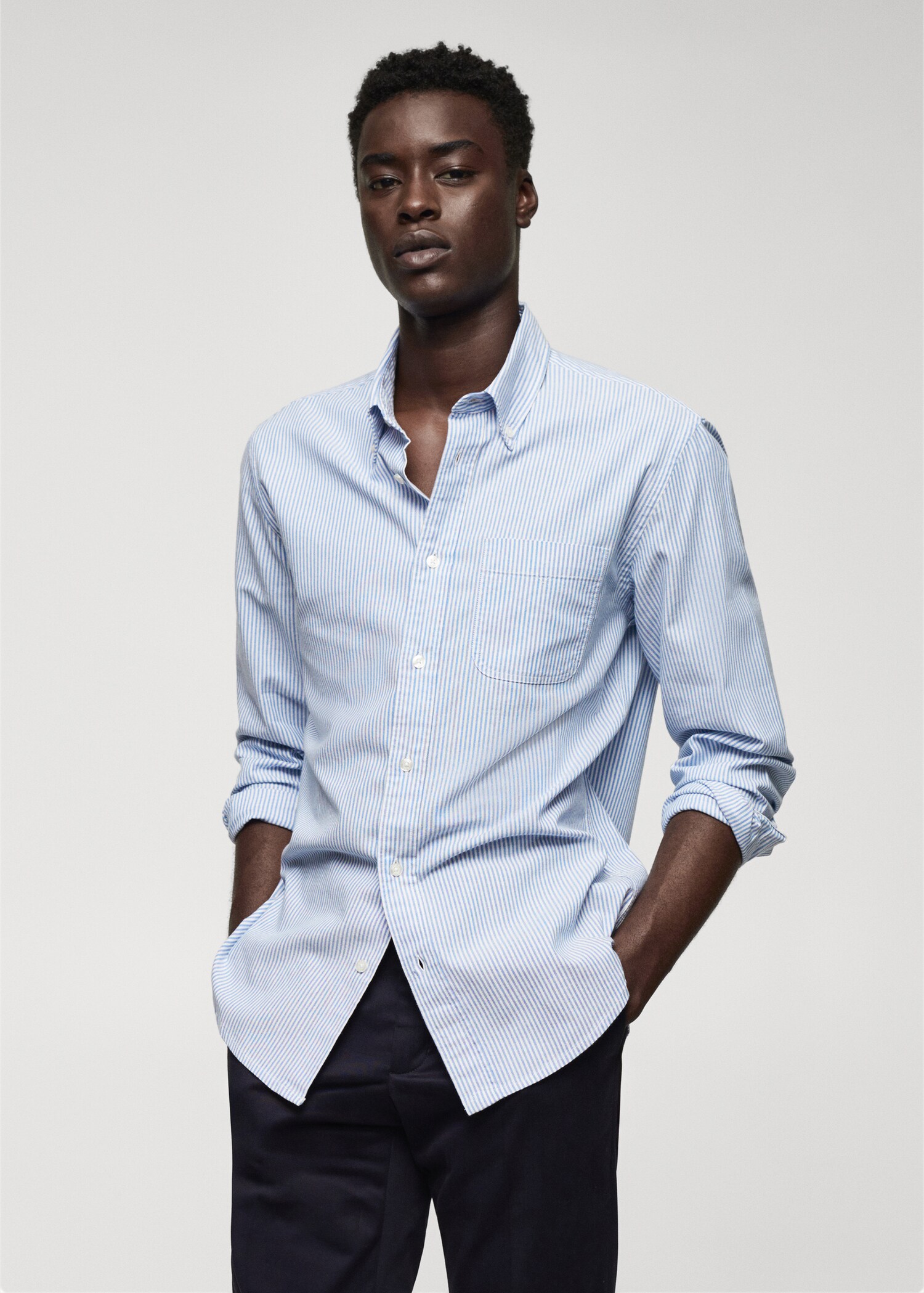 100% cotton kodak striped shirt