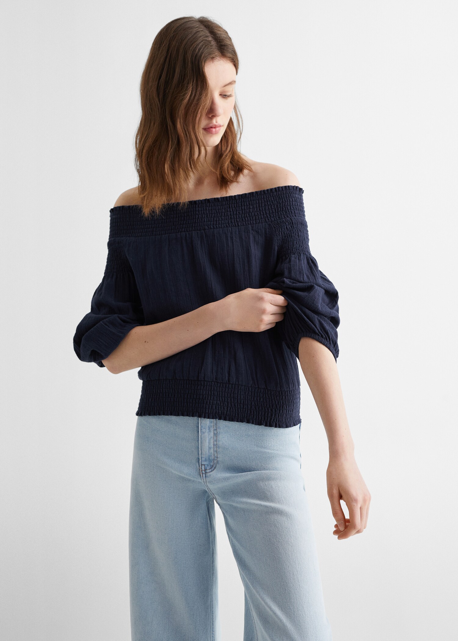 Off-shoulder blouse