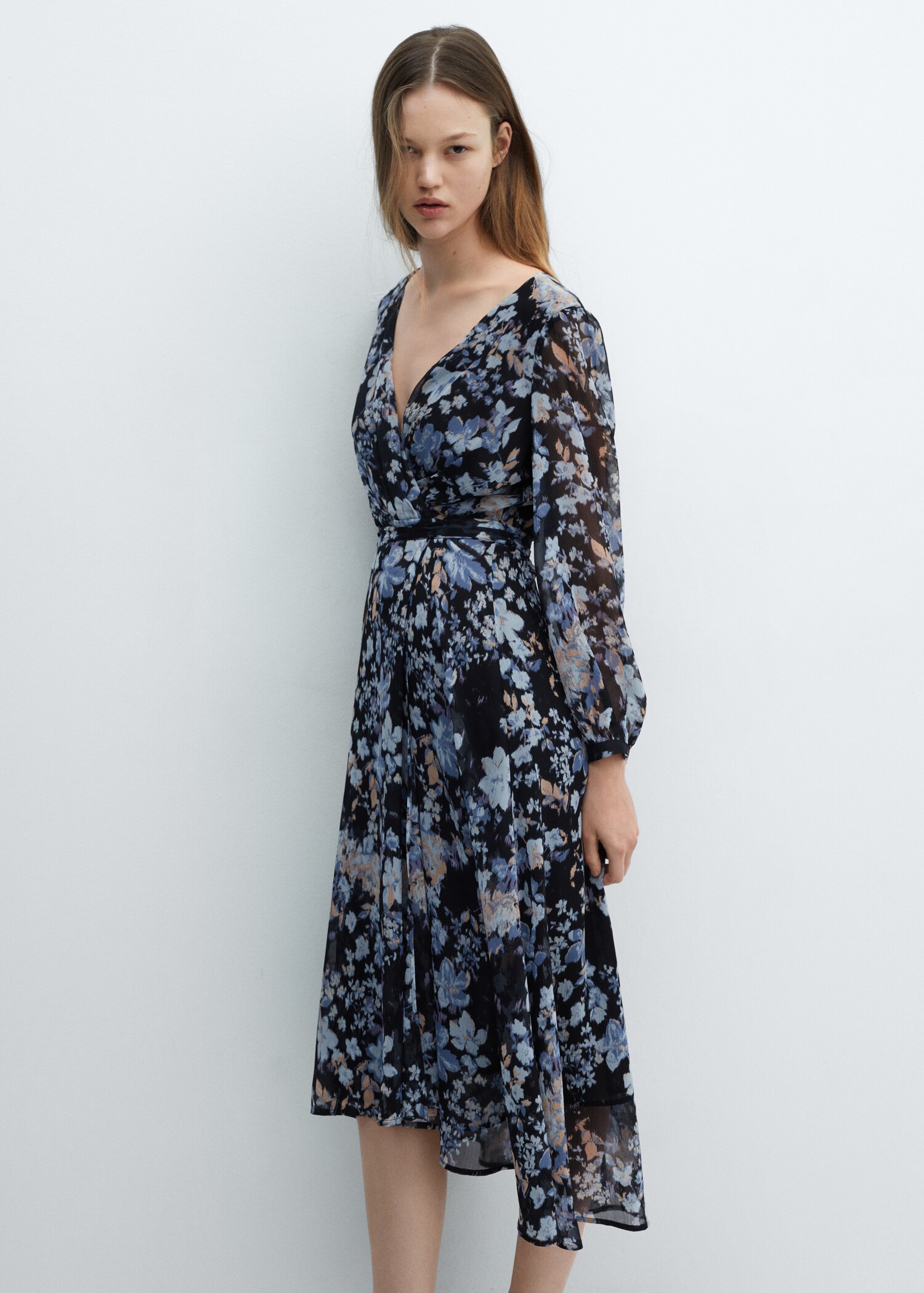 Flowy flower printed dress